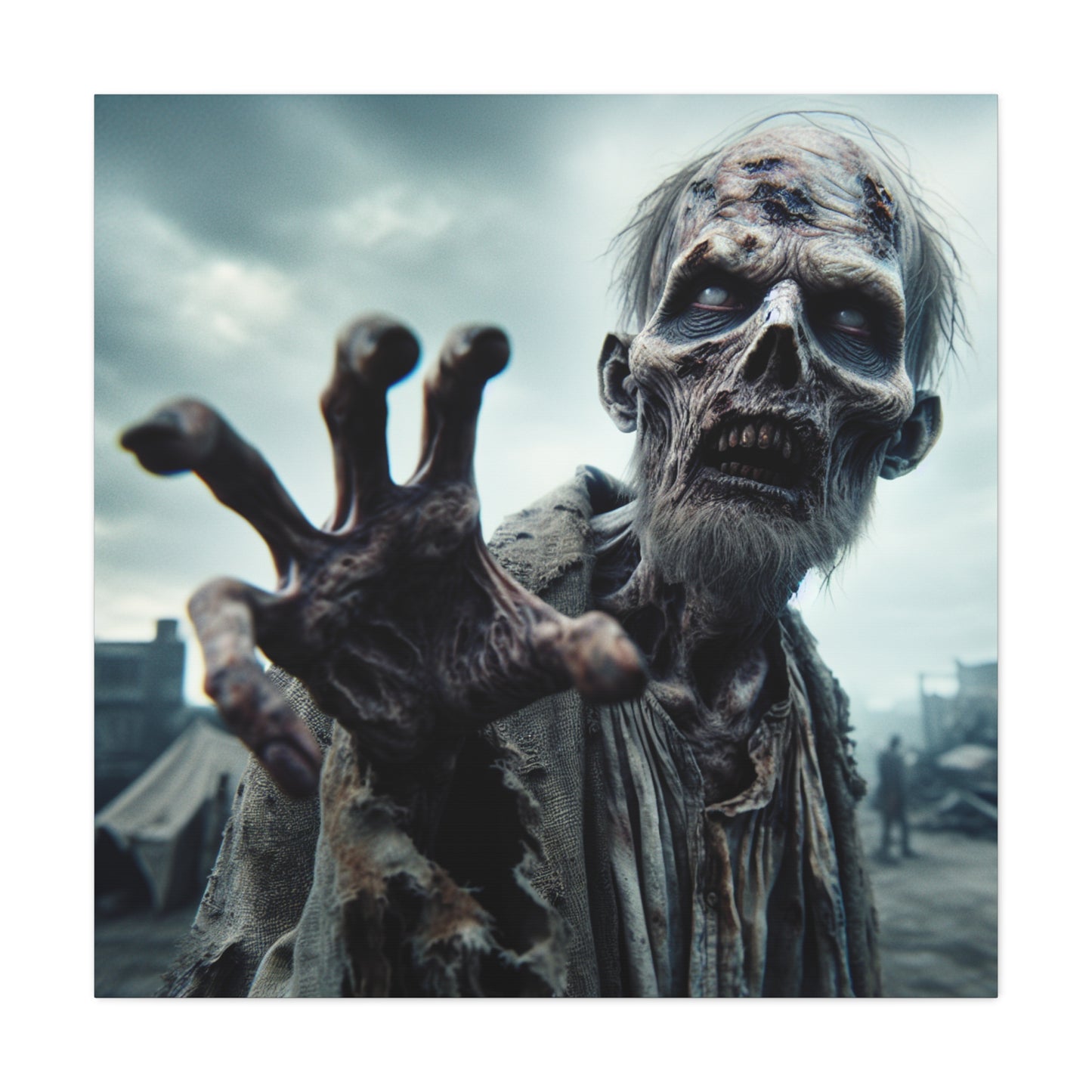 Zombie Hand Wall Art - Matte Stretched Canvas for Halloween Decor