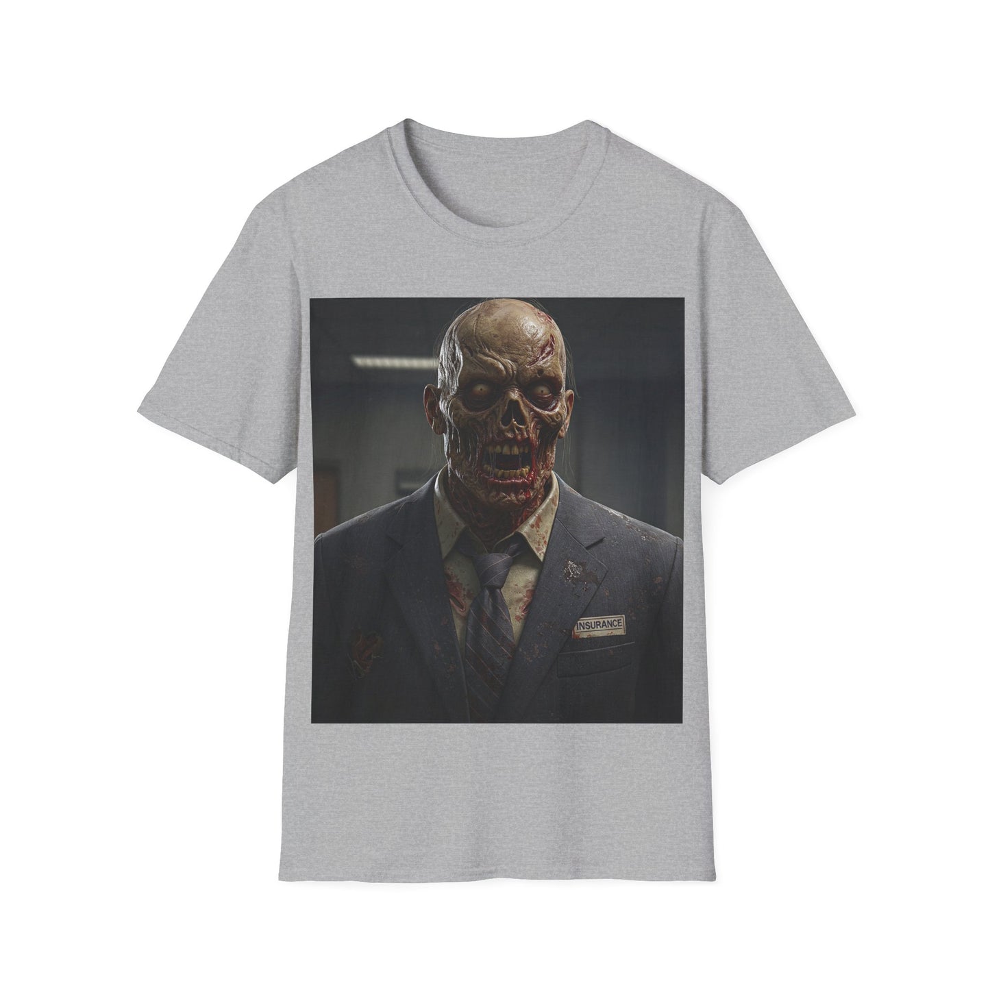 UK - Creepy Zombie Businessman Unisex Softstyle T-Shirt