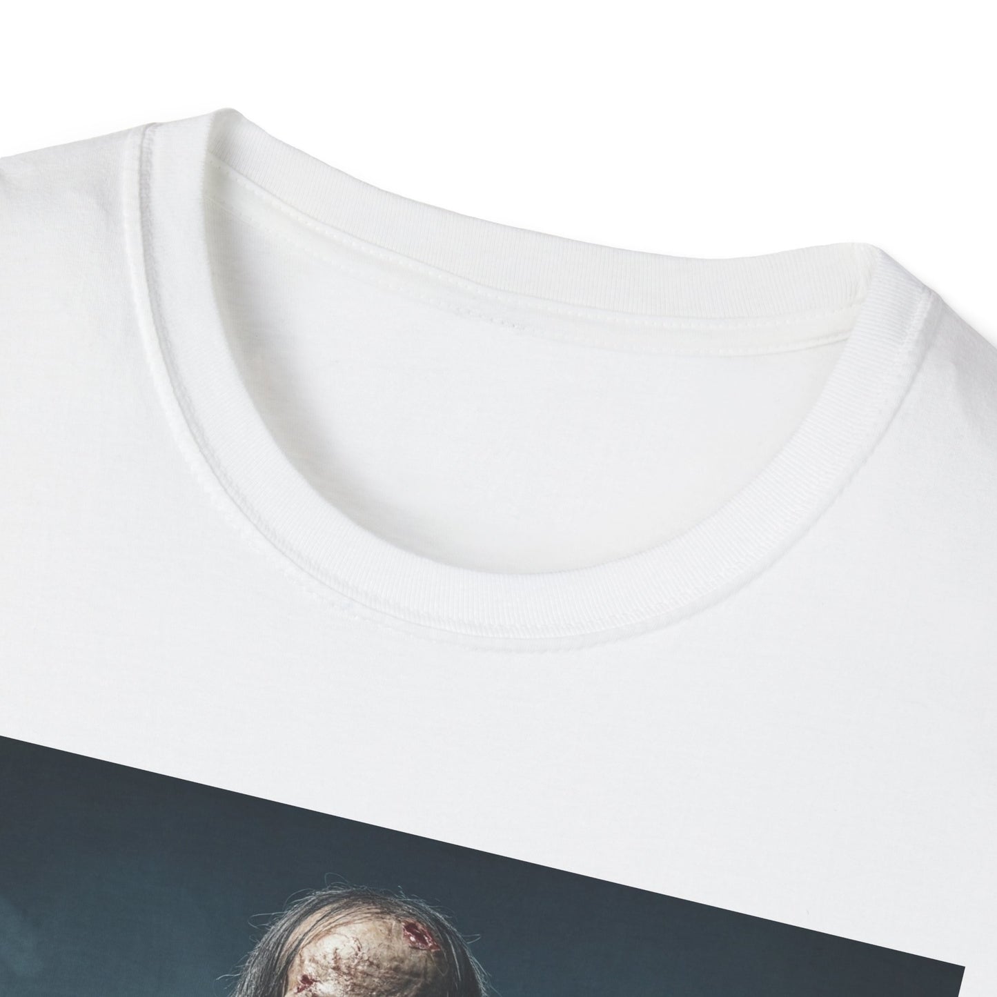 Apocalyptic Portrait Tee, bold, decaying zombie graphic