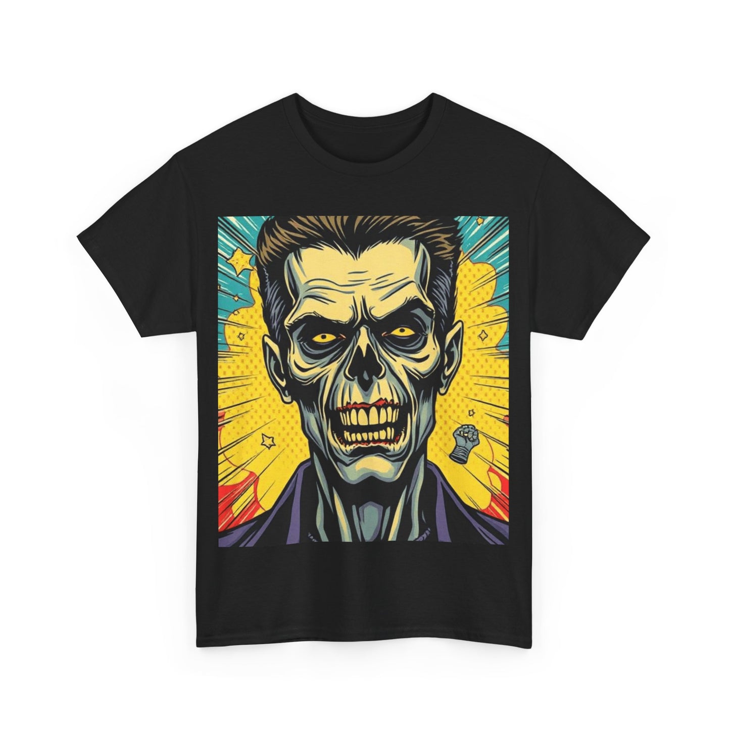 UK - Retro Skull Graphic Unisex Heavy Cotton Tee