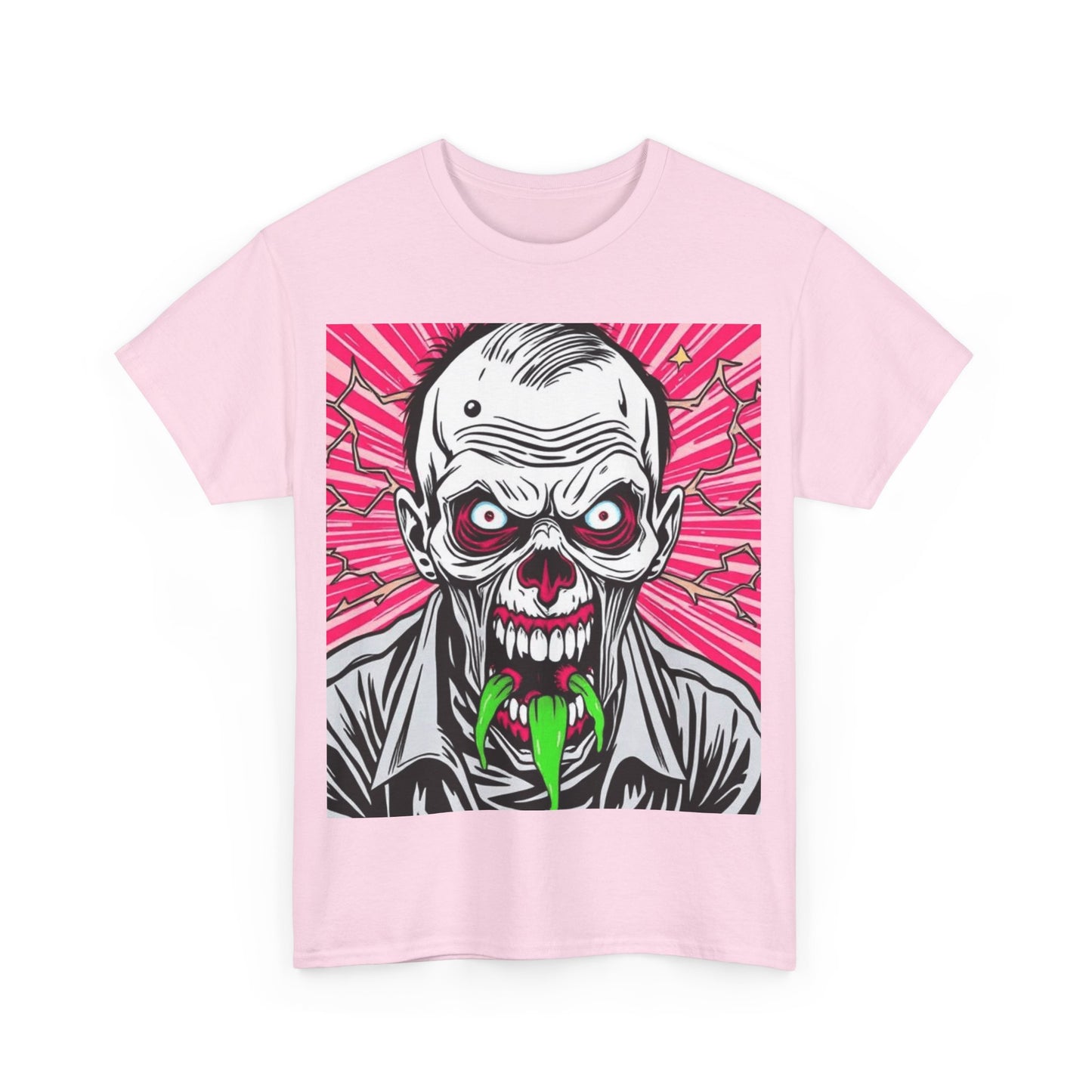 UK - Graphic Horror Tee - Unisex Cotton Shirt with Zombie Design