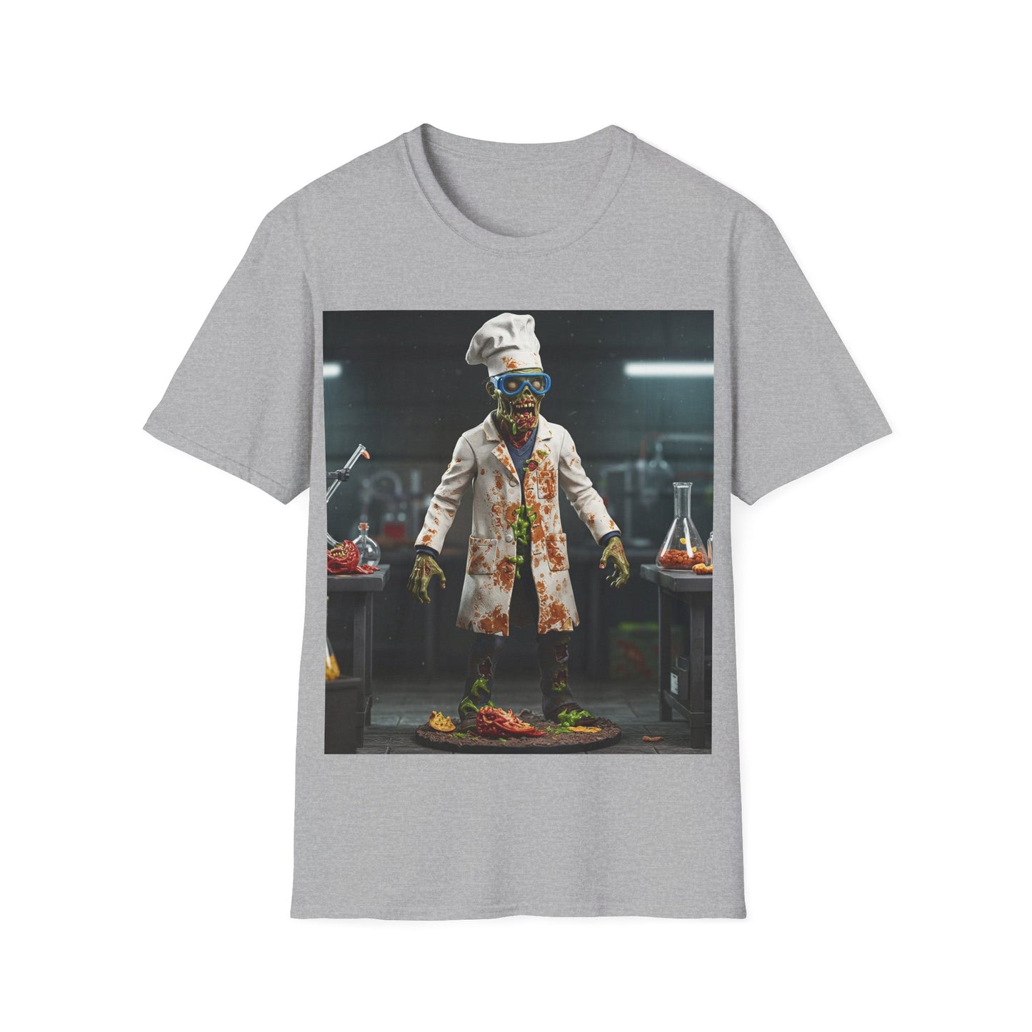 UK - Zombie Chef Unisex Softstyle T-Shirt - Fun Halloween Casualwear