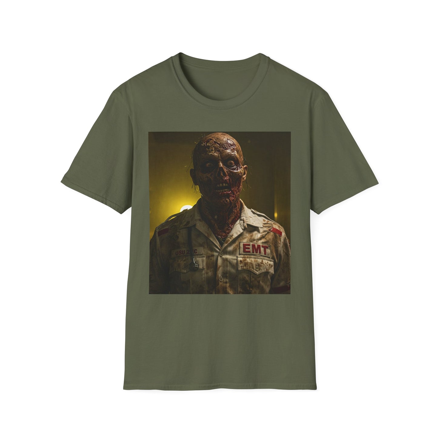 Zombie EMT Unisex Softstyle T-Shirt - Horror Apparel for Halloween