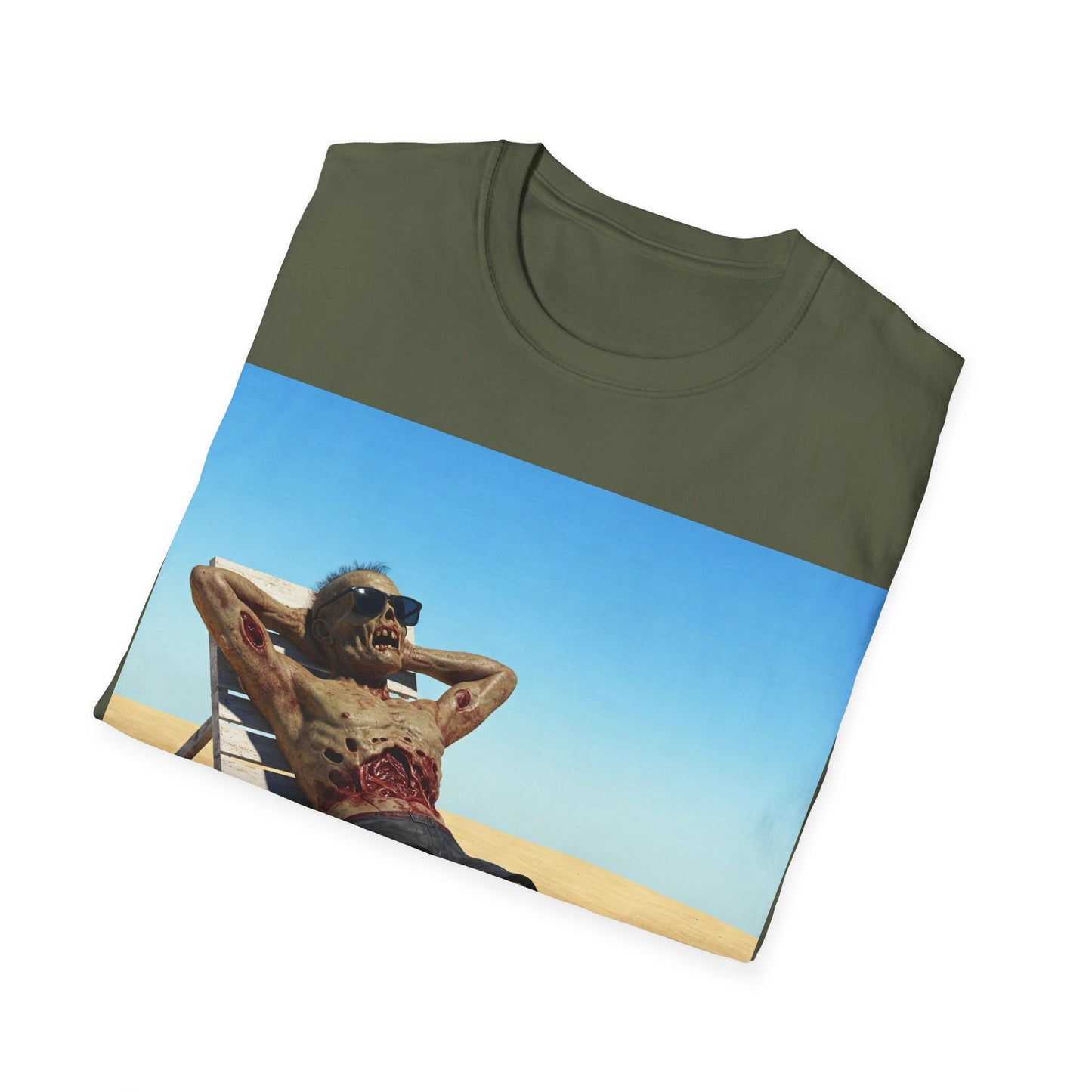 UK - Relaxed Vibes Unisex Softstyle T-Shirt - Beach Chill Design