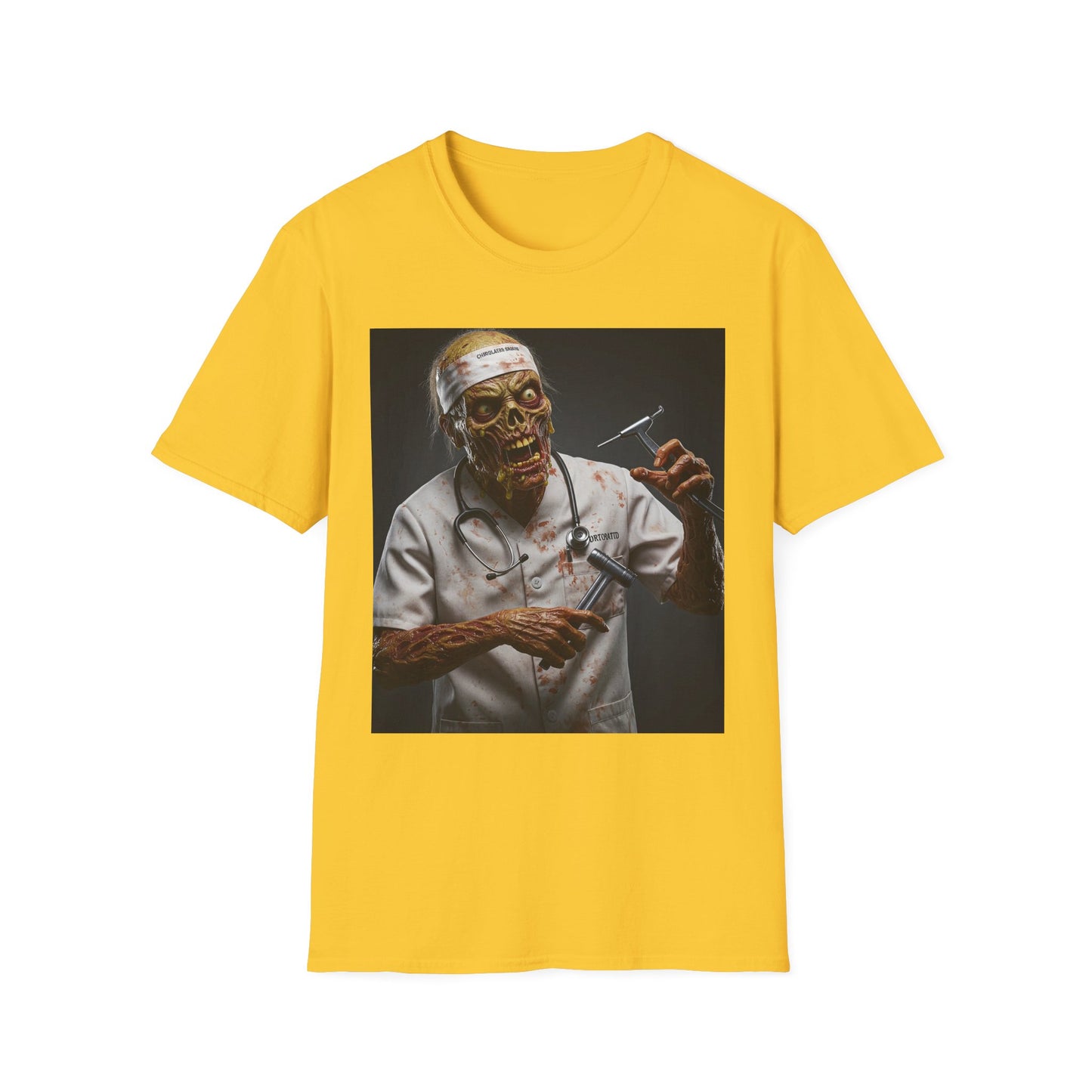 Zombie Doctor Unisex Softstyle T-Shirt - Perfect for Halloween & Horror Fans