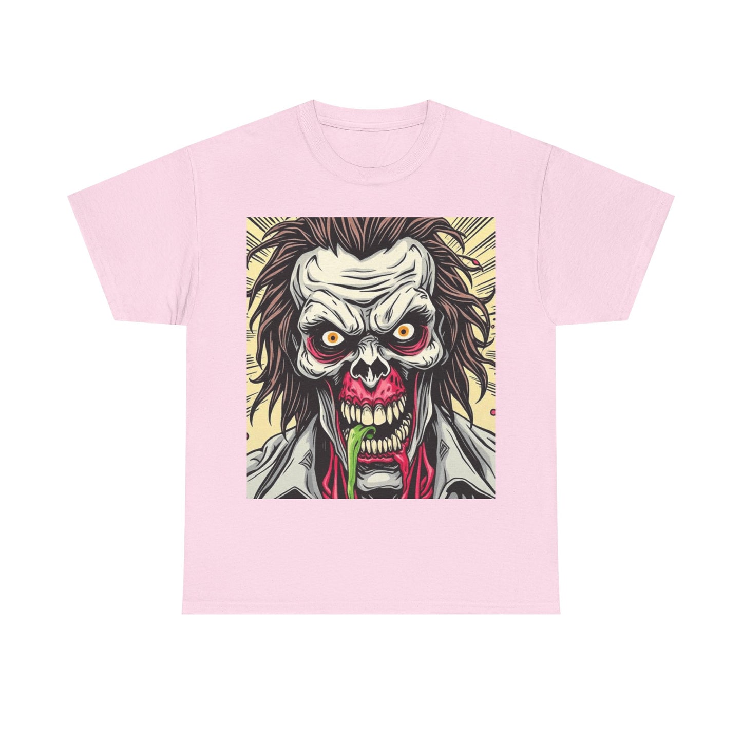 UK - Zombie Graphic Unisex Heavy Cotton Tee - Spooky Horror Shirt