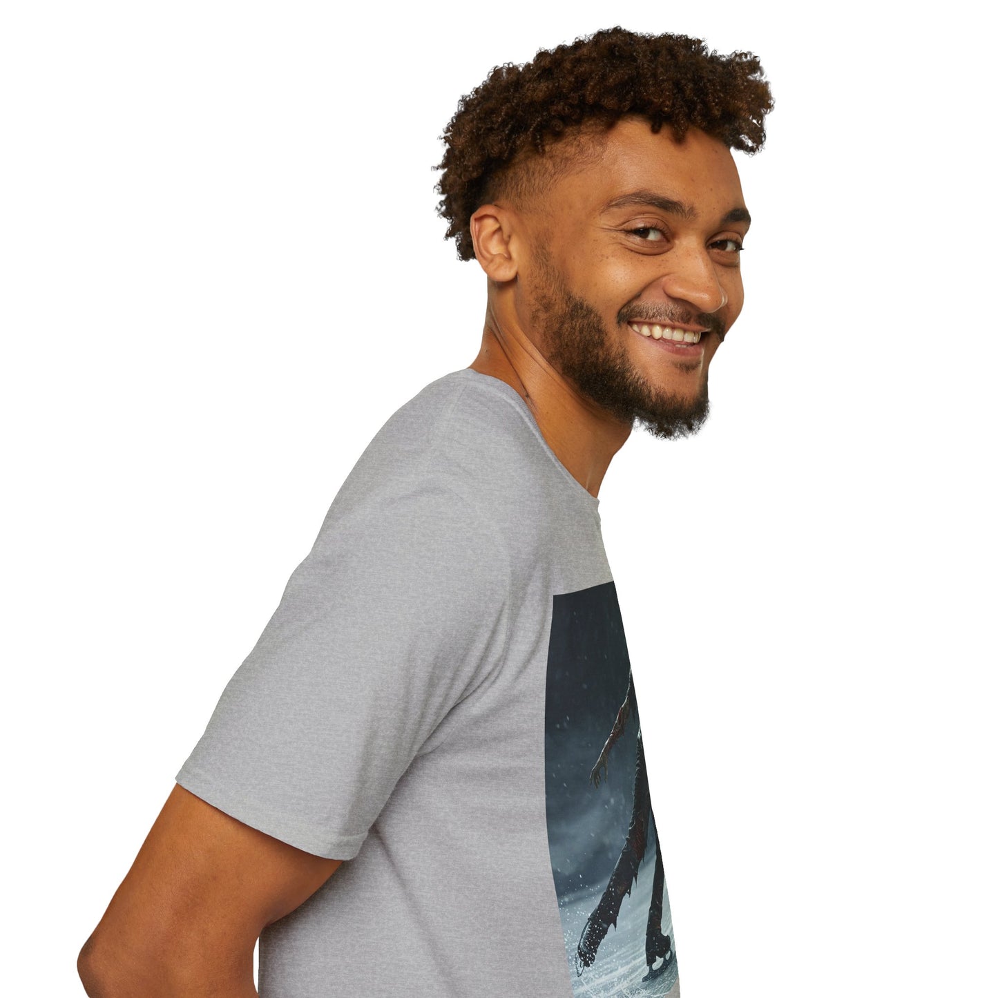 Chilling Thriller Unisex Softstyle T-Shirt - Ice Skating Horror Design