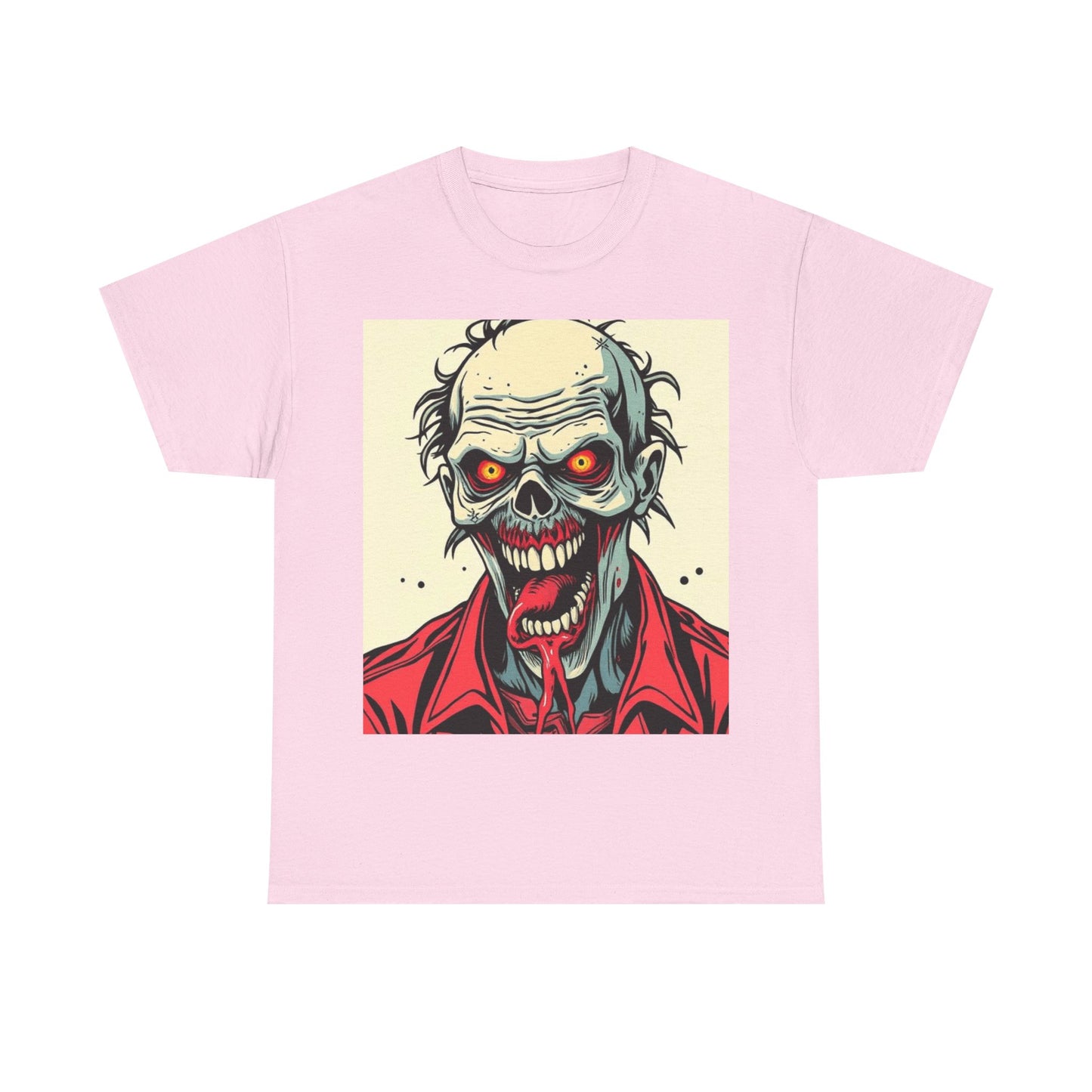 UK - Zombie Graphic Unisex Heavy Cotton Tee - Perfect for Halloween and Horror Fans