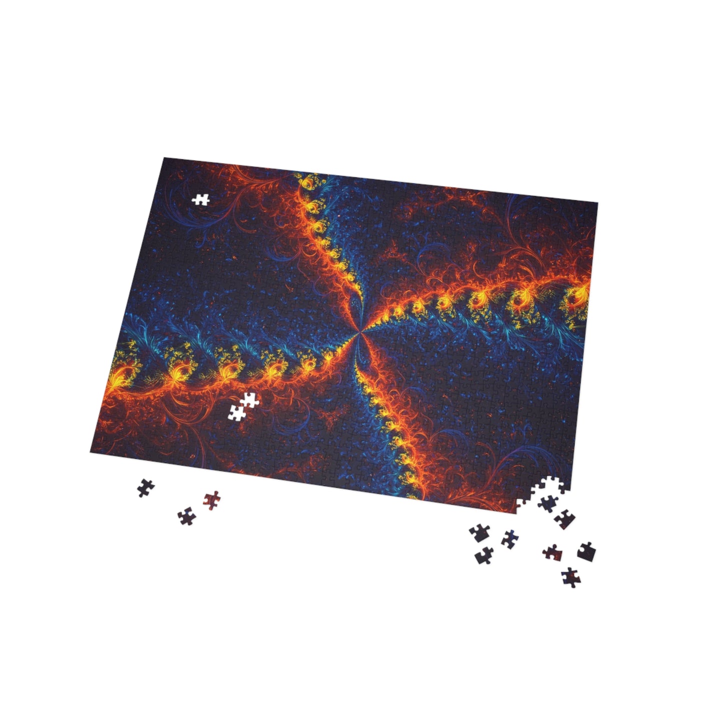 Vibrant Fractal Puzzle - 96, 252, 500, 1000-Piece Options - Perfect for Family Game Night and Gift Giving