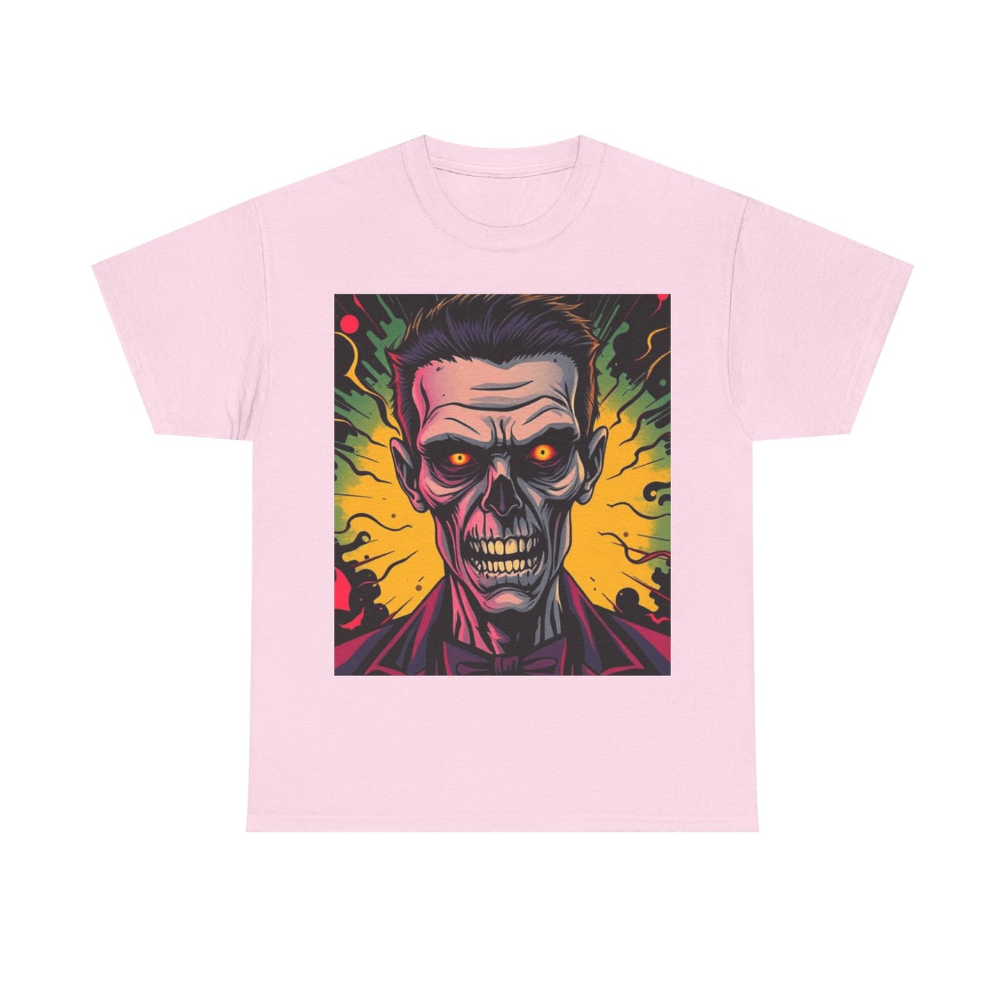UK - Vibrant Halloween Skull Tee - Unisex Heavy Cotton Shirt