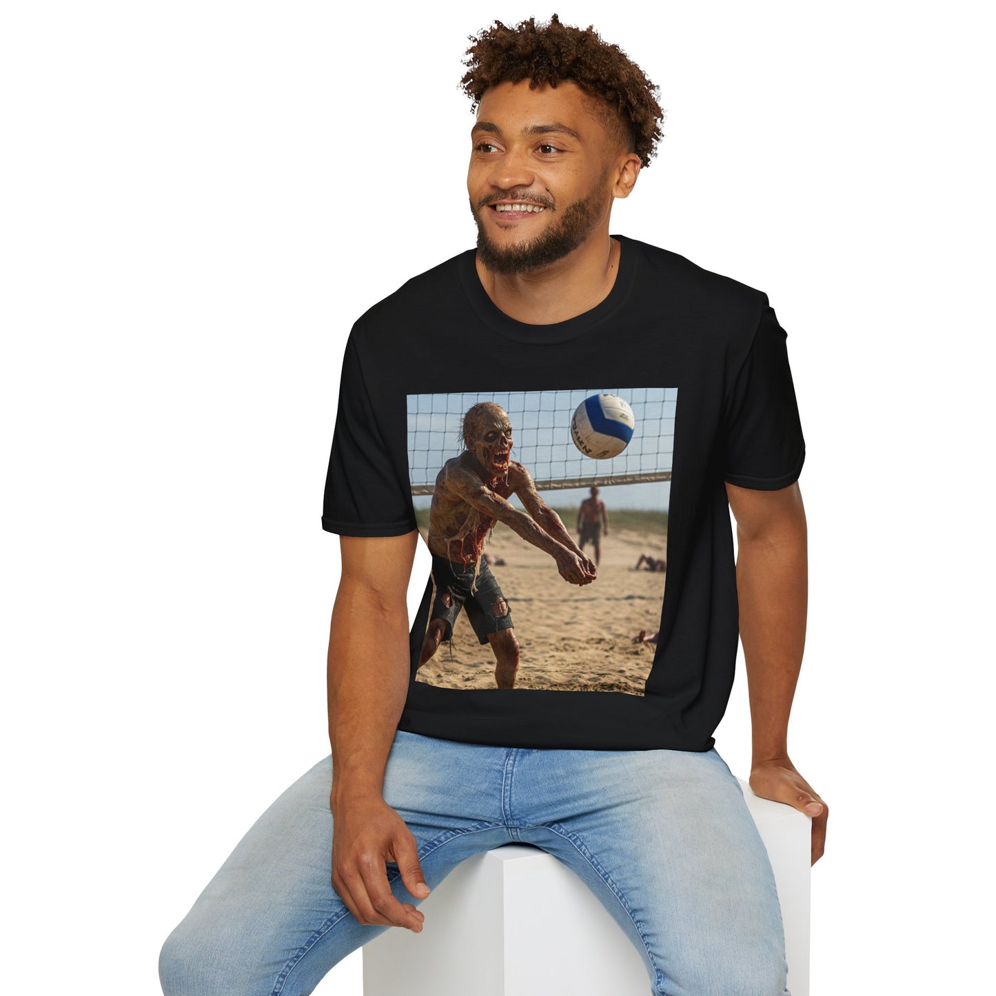 Beach Volleyball Unisex Softstyle T-Shirt - Perfect for Summer Fun and Sports Lovers