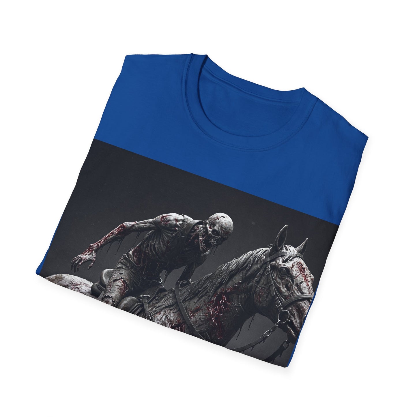 UK - Zombie Horse Apocalyptic Portrait Tee, bold, decaying zombie graphic
