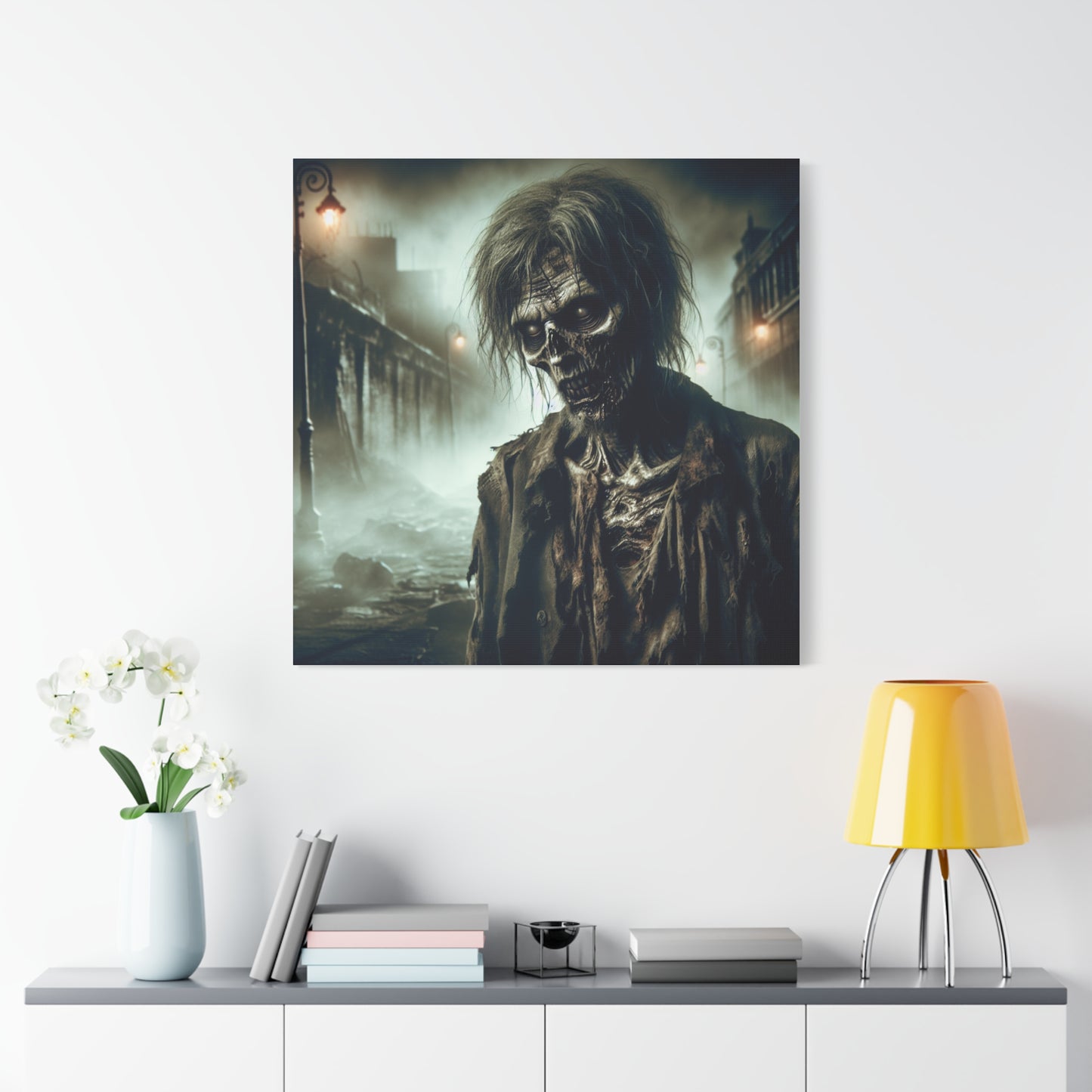 Zombie Portrait Matte Canvas Wall Art