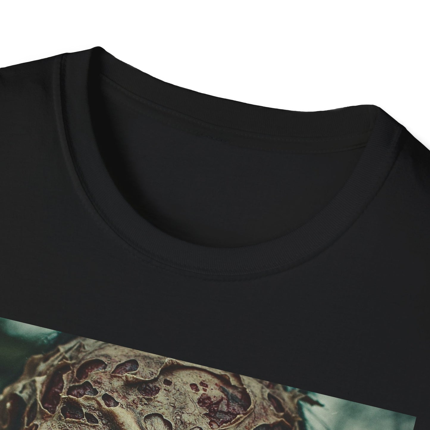 Apocalyptic Portrait Tee, bold, decaying zombie graphic