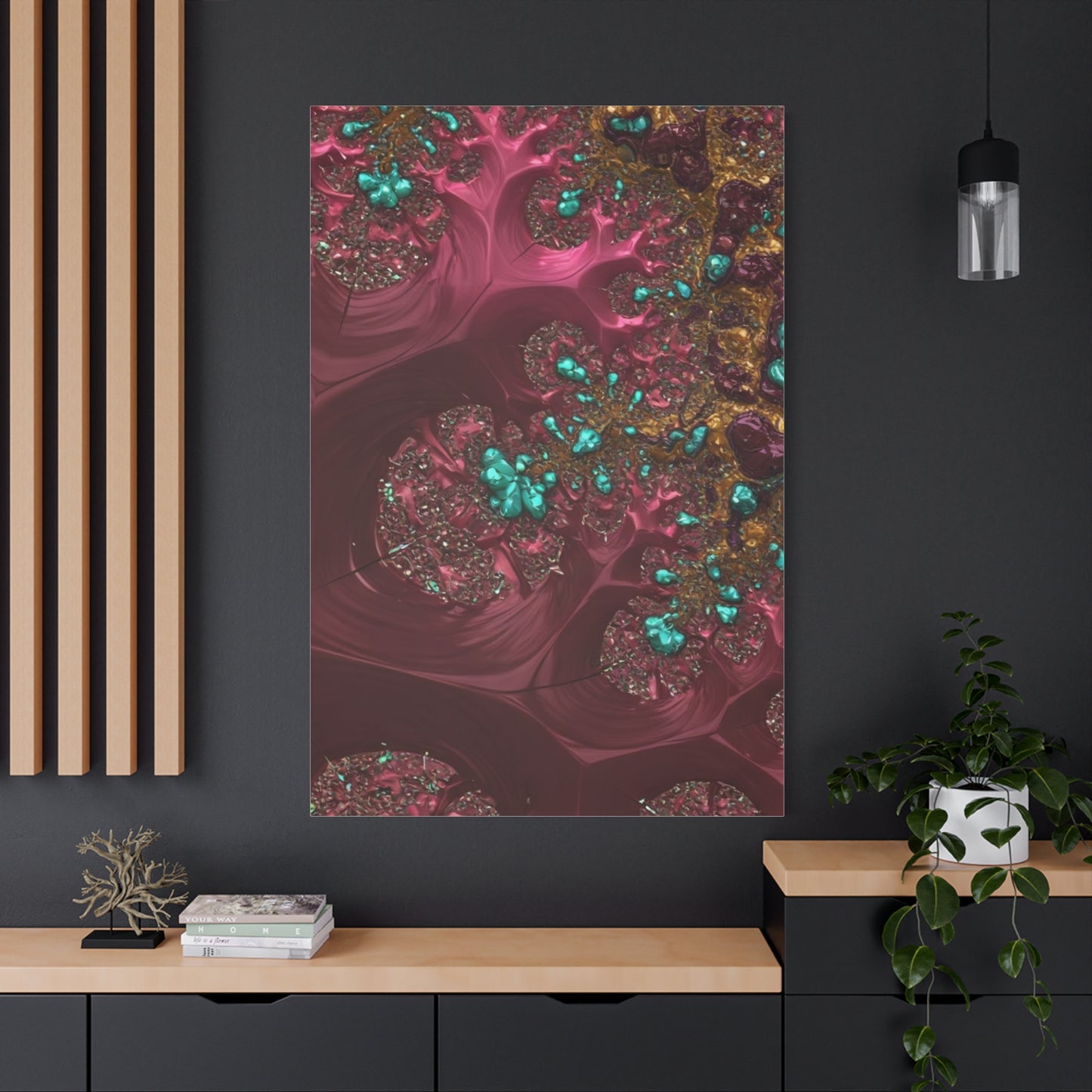 Abstract Art Canvas Print - Vibrant Fractal Design for Home Decor