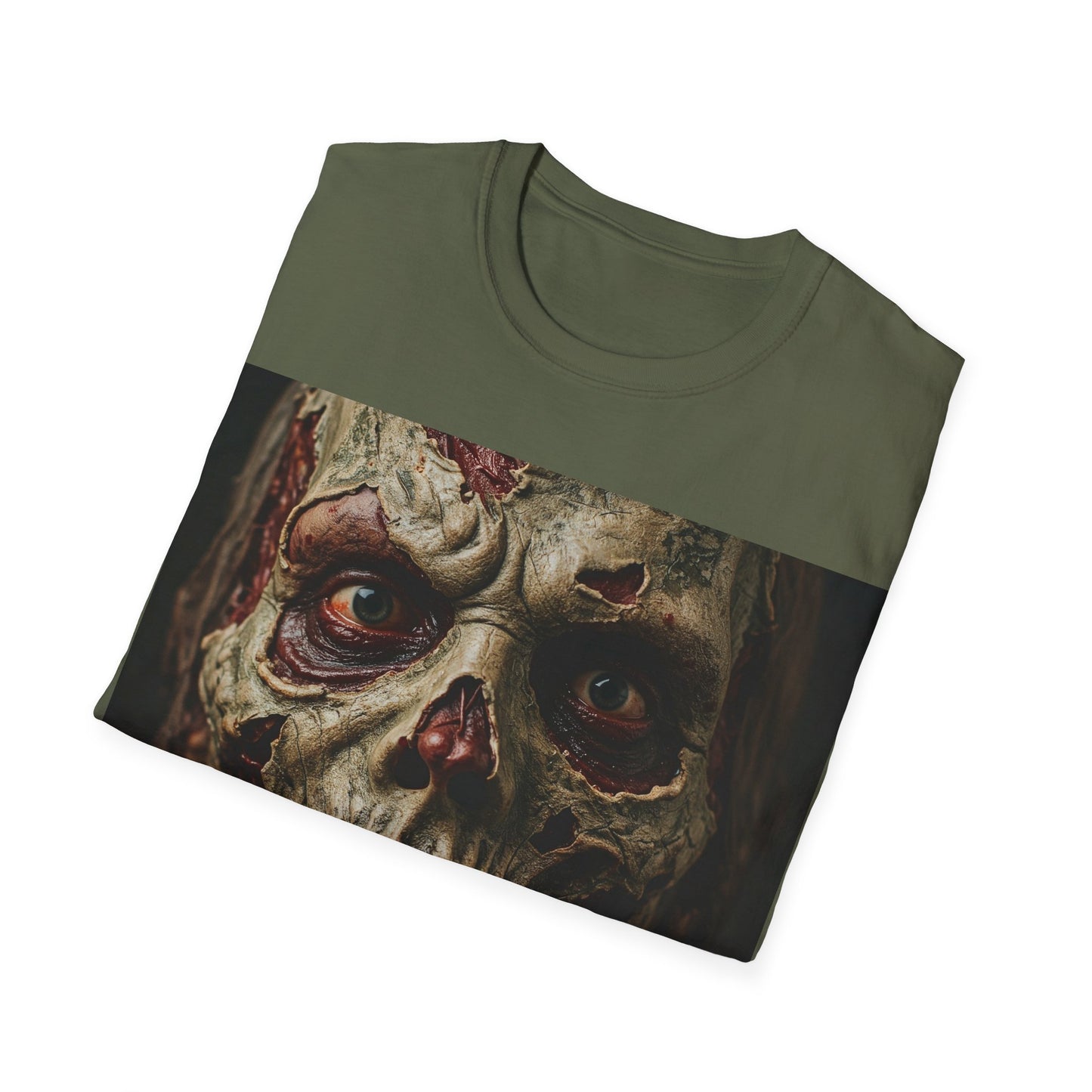 UK - Spooky Zombie Unisex Softstyle T-Shirt - Perfect for Halloween & Horror Fans