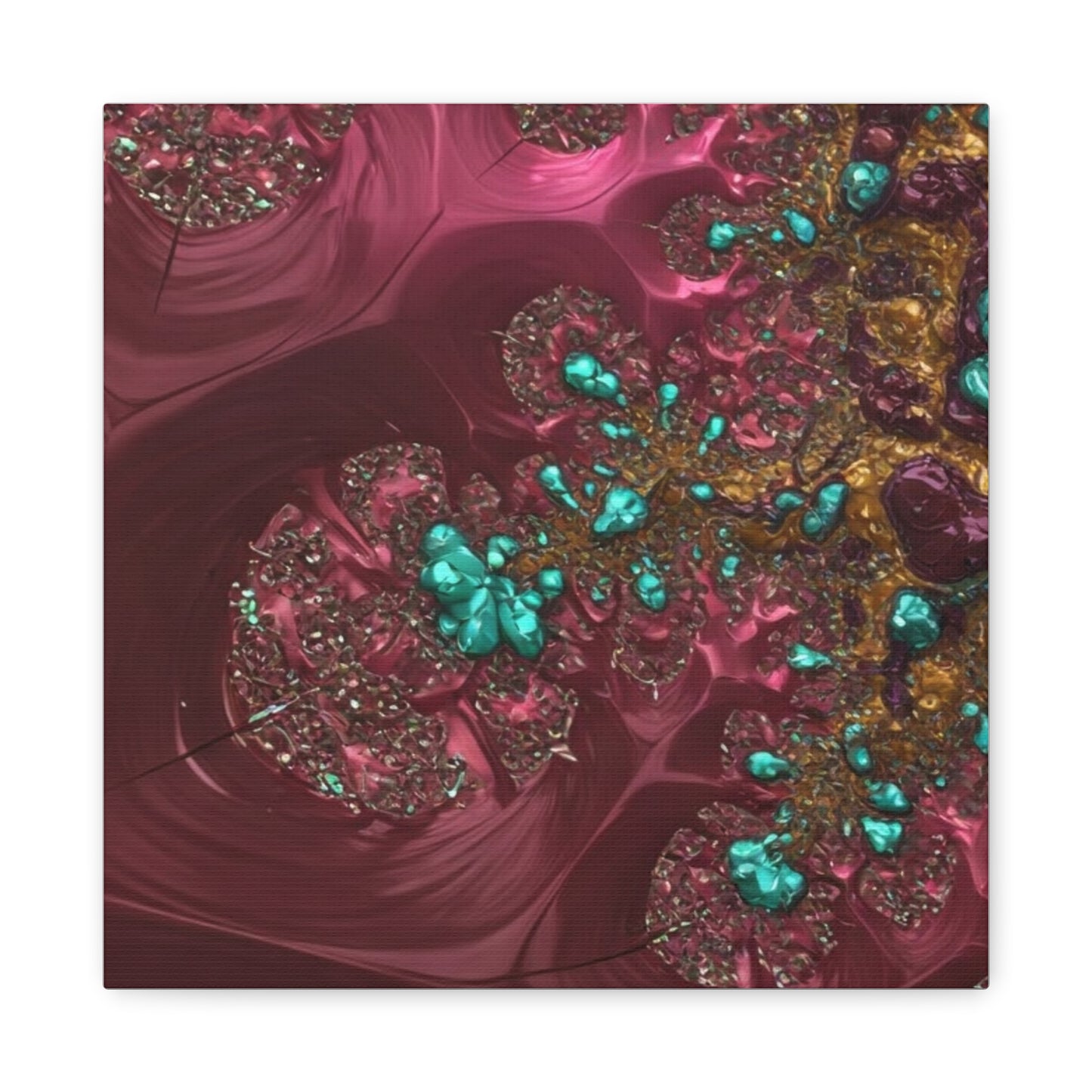 Abstract Art Canvas Print - Vibrant Fractal Design for Home Decor