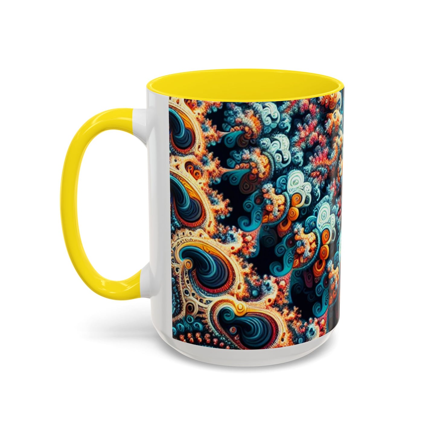 Colorful Fractal Coffee Mug - 11oz & 15oz - Perfect for Art Lovers