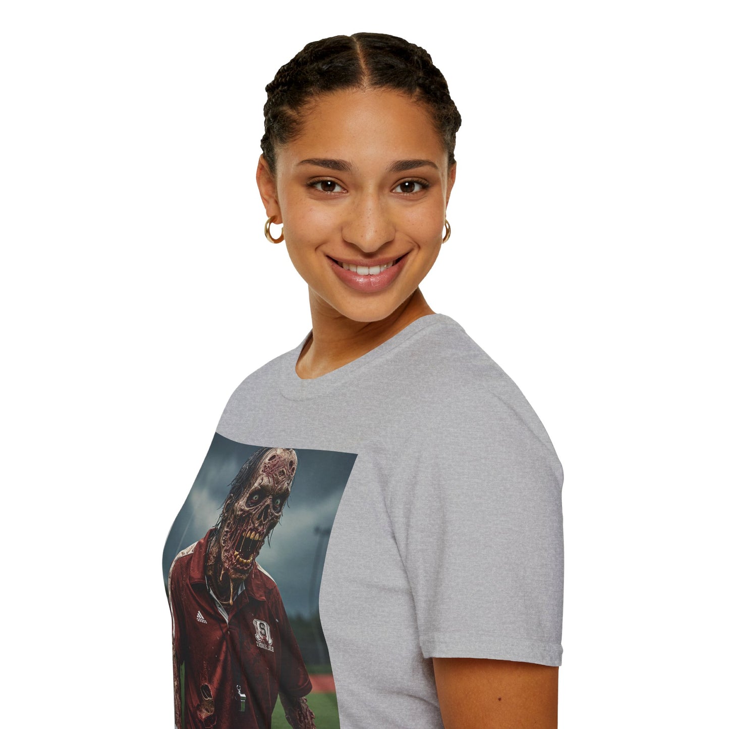 Zombie Horror Unisex Softstyle T-Shirt - Perfect for Halloween and Casual Wear