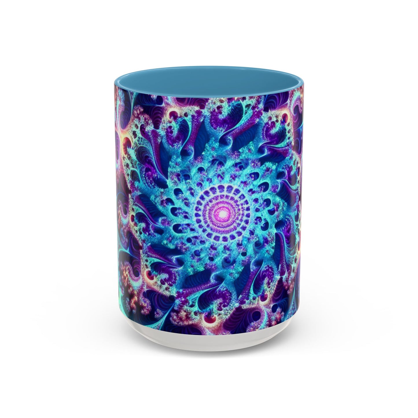 Colorful Spiral Accent Coffee Mug - 11 & 15oz
