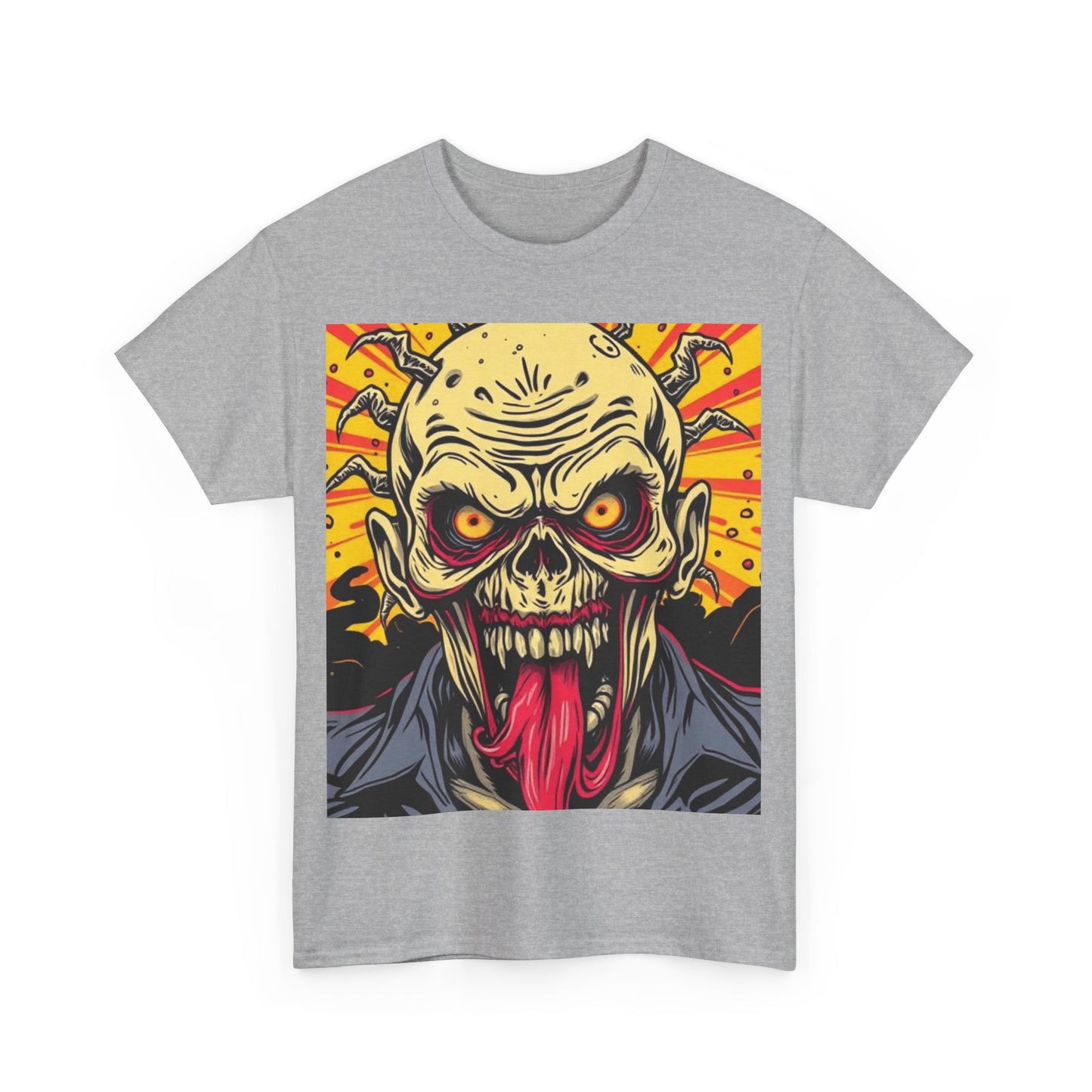 UK - Zombie Graphic Unisex Heavy Cotton Tee - Horror Fan Apparel