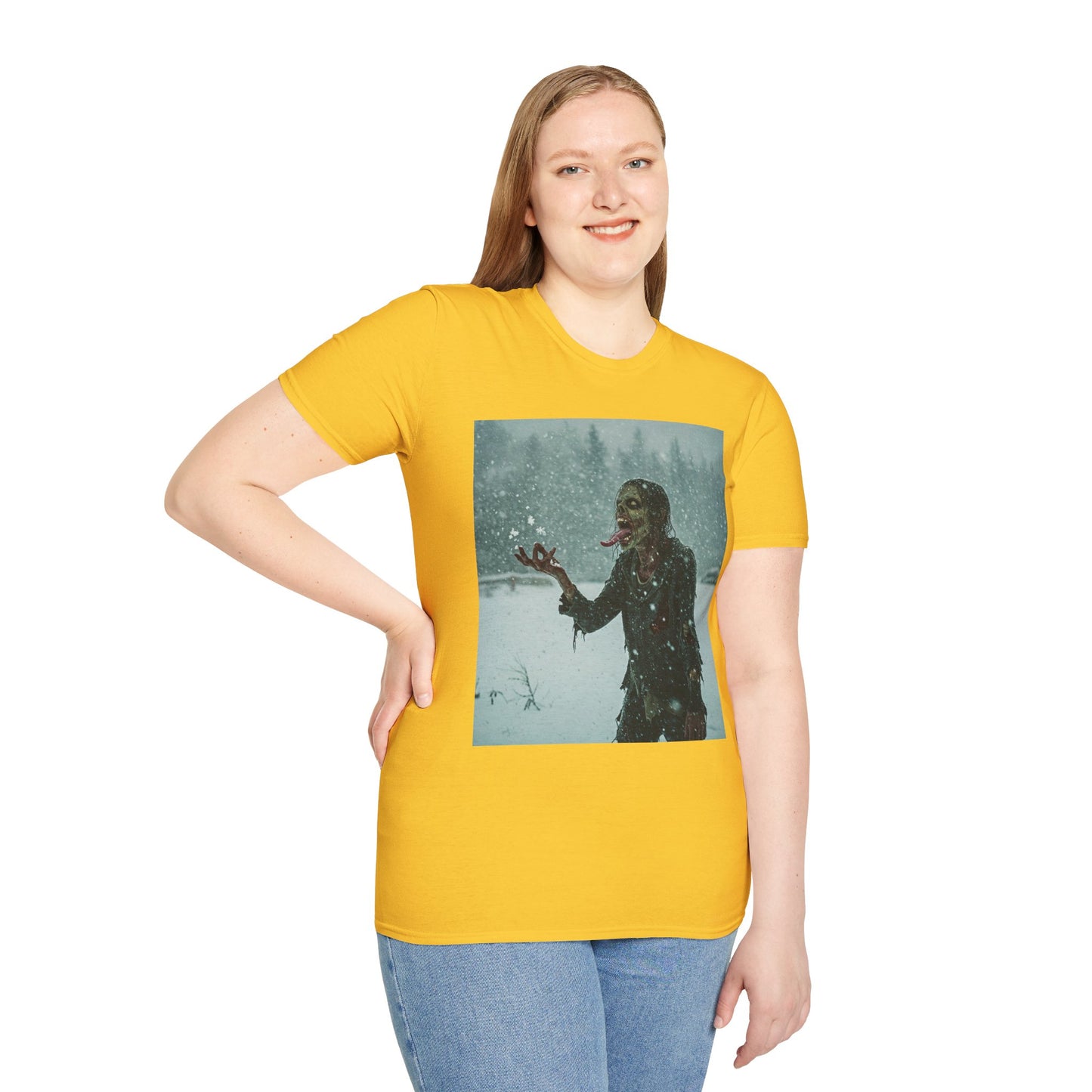 Chilling Horror Graphic Tee - Unisex Softstyle T-Shirt with Spooky Design