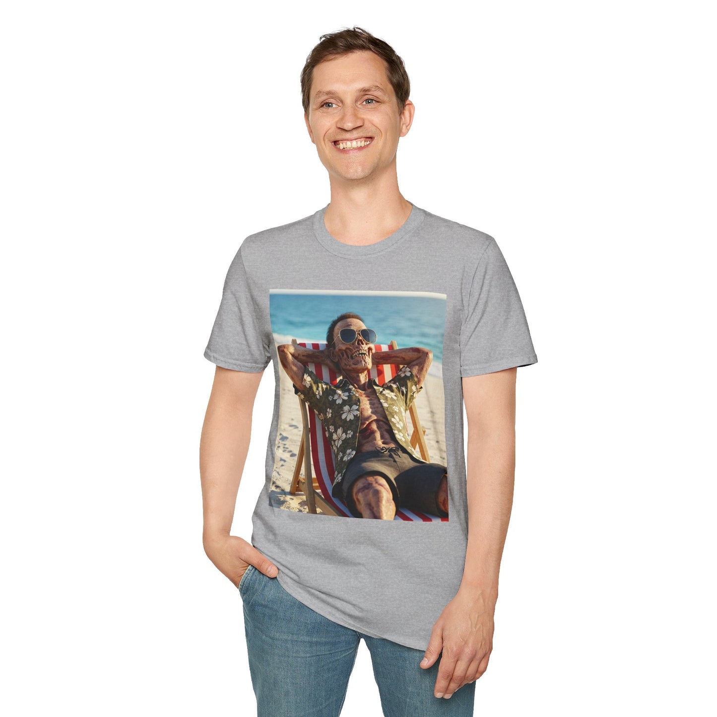 Chill Vibes Unisex Softstyle T-Shirt - Beach Relaxation Design