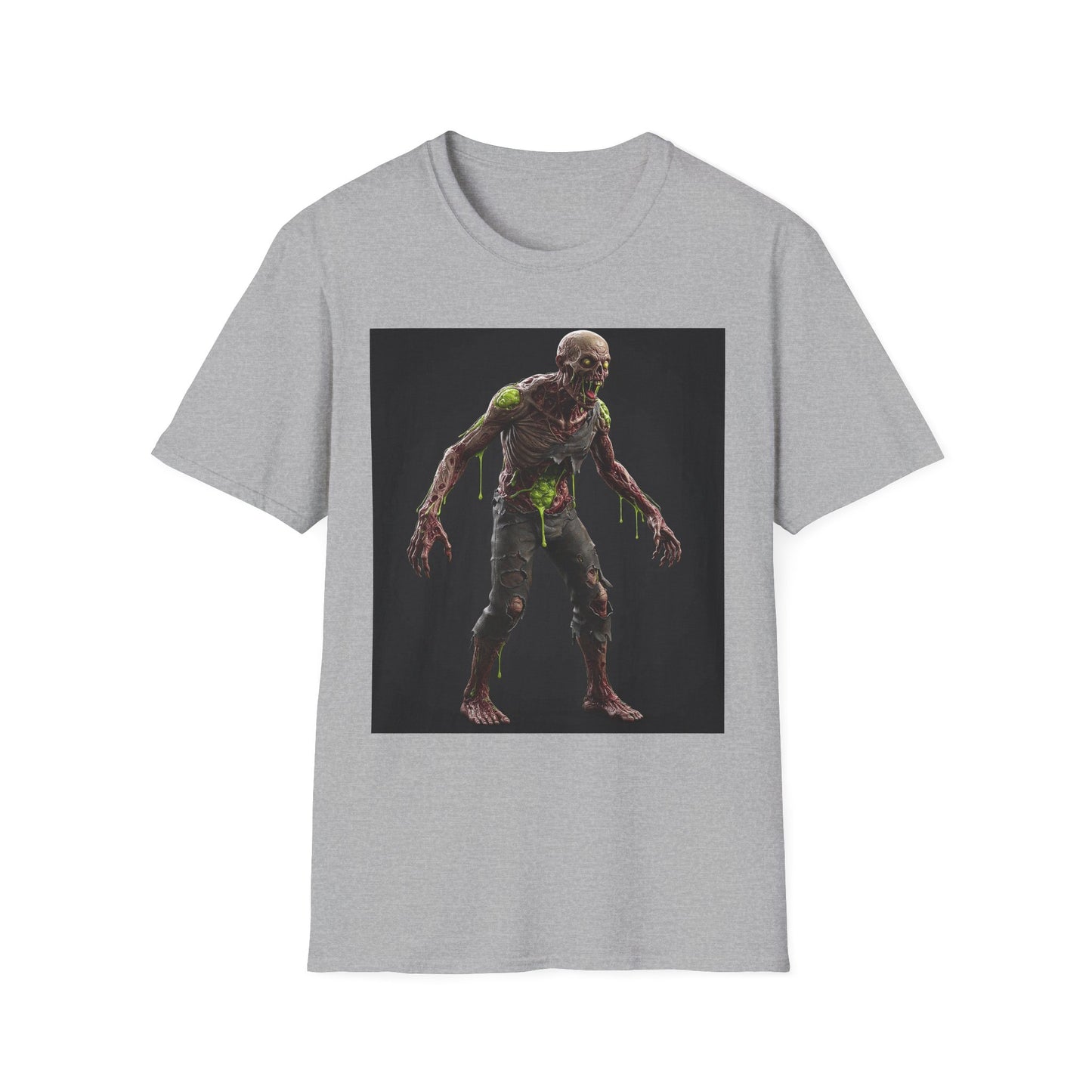 Zombie Graphic Unisex Softstyle T-Shirt - Perfect for Halloween and Horror Fans