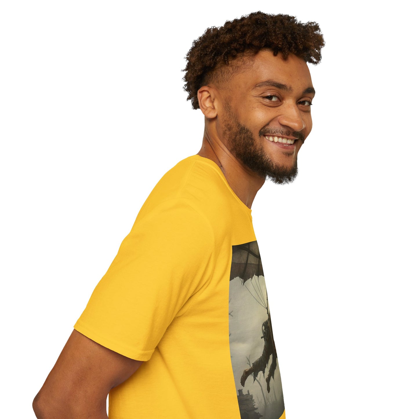 Zombie Parachute Unisex Softstyle T-Shirt - Perfect for Halloween and Horror Fans