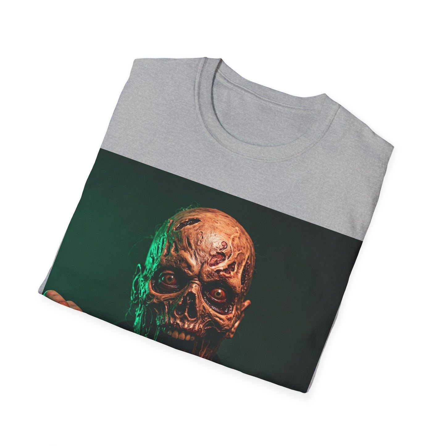UK - Horror-Themed Apocalyptic Portrait Tee, bold, decaying zombie graphic