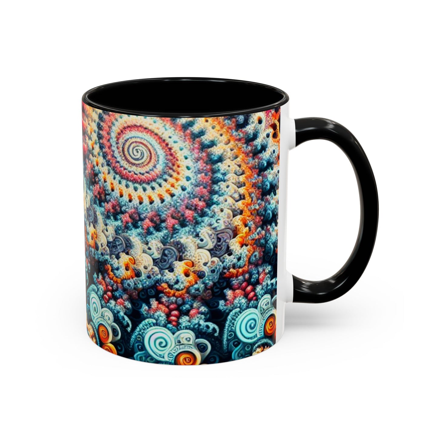 Colorful Fractal Coffee Mug - 11oz & 15oz - Perfect for Art Lovers