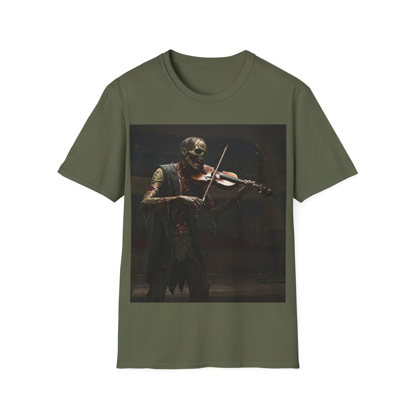 UK - Spooky Muse Unisex Softstyle T-Shirt - Gothic Art Design for Halloween and Everyday Wear