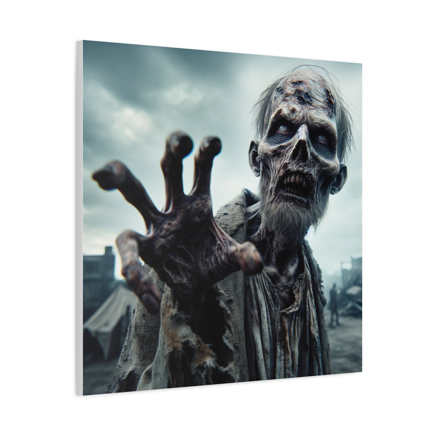 Zombie Hand Wall Art - Matte Stretched Canvas for Halloween Decor