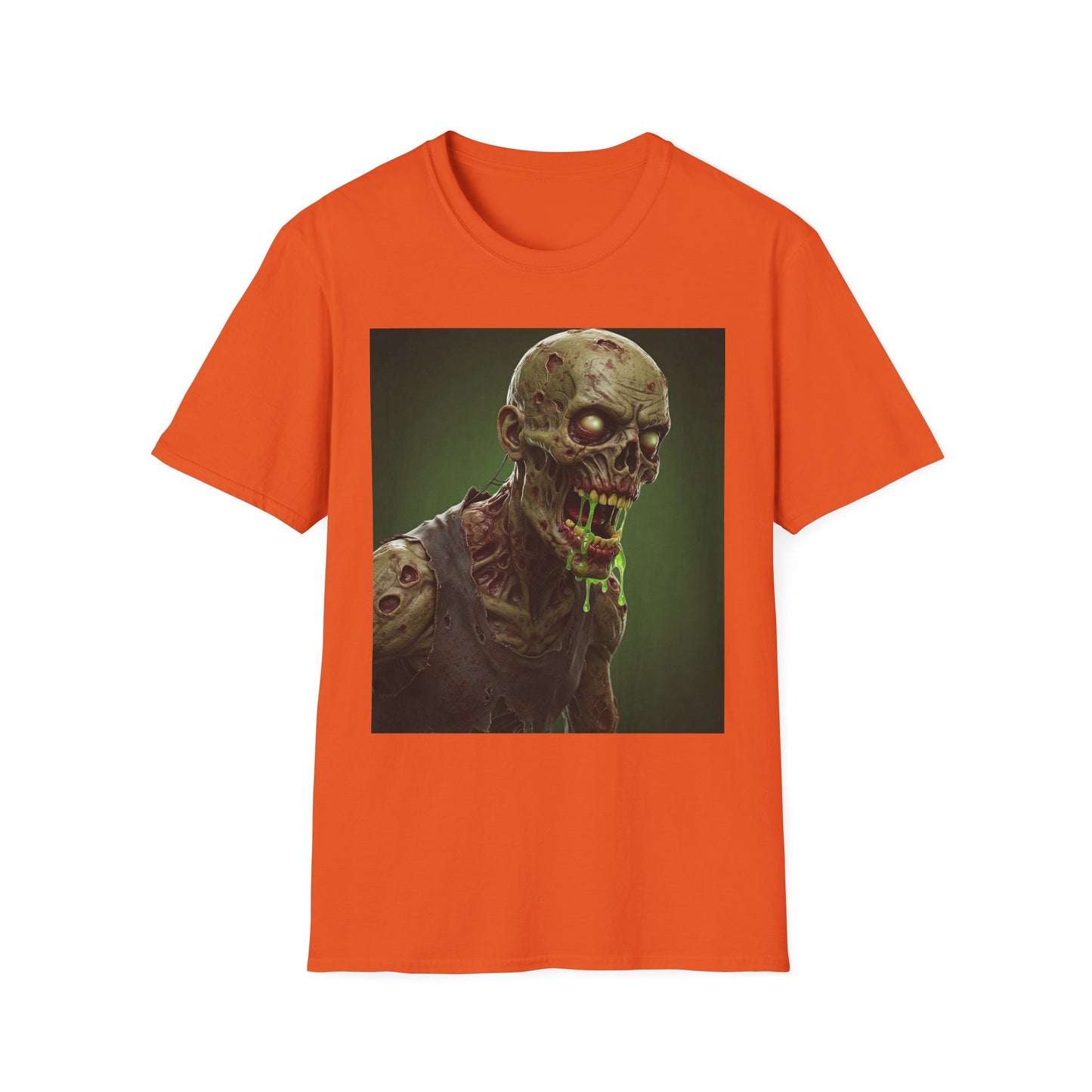 Zombie Graphic Unisex Softstyle T-Shirt - Perfect for Halloween and Horror Fans