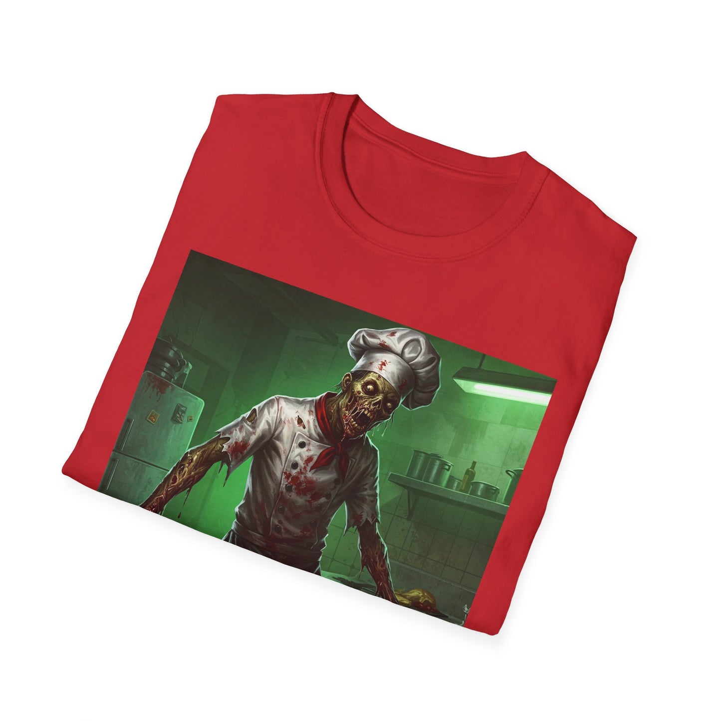 Zombie Chef Unisex Softstyle T-Shirt - Perfect for Halloween and Horror Fans