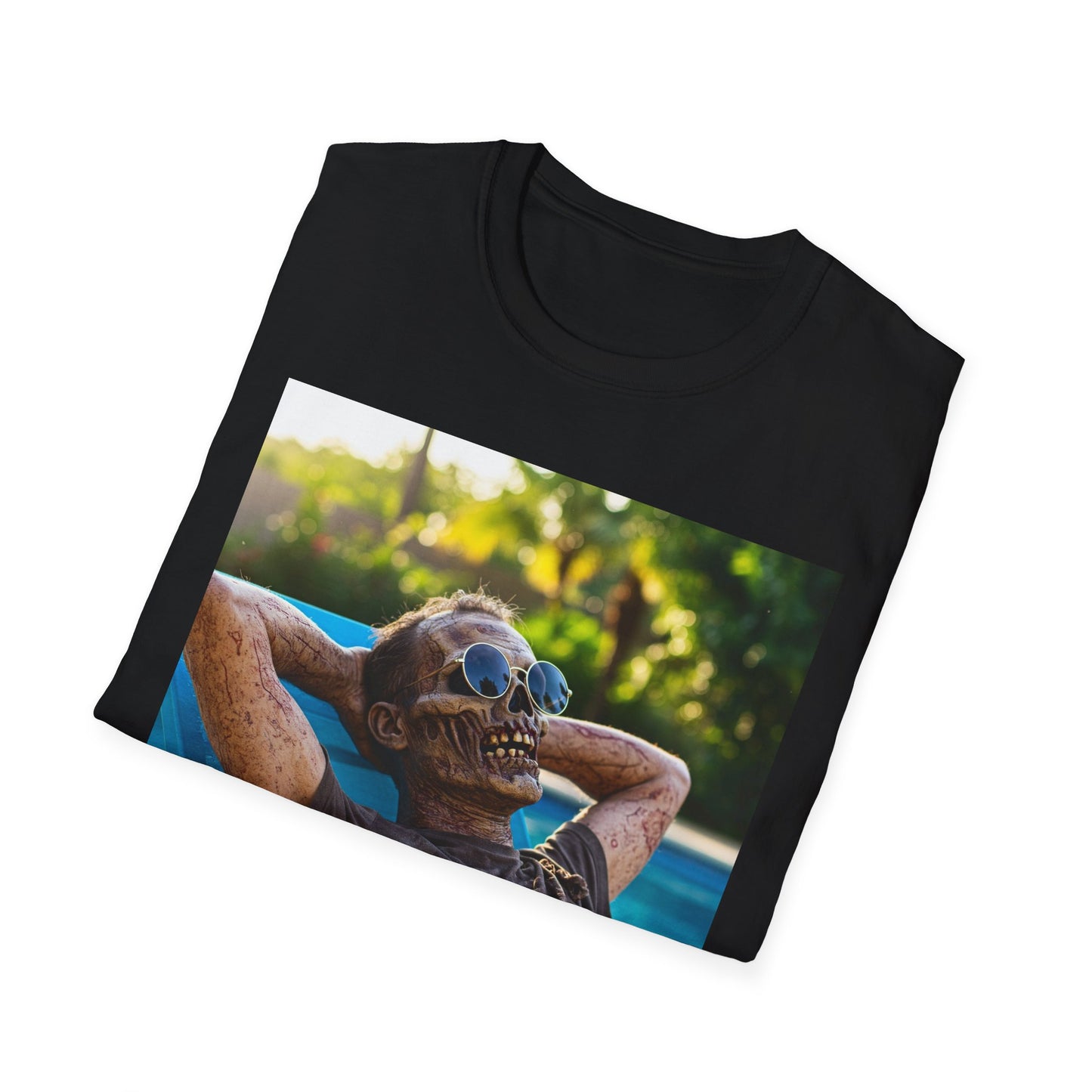 Chillin' Zombie Unisex Softstyle T-Shirt | Halloween Apparel