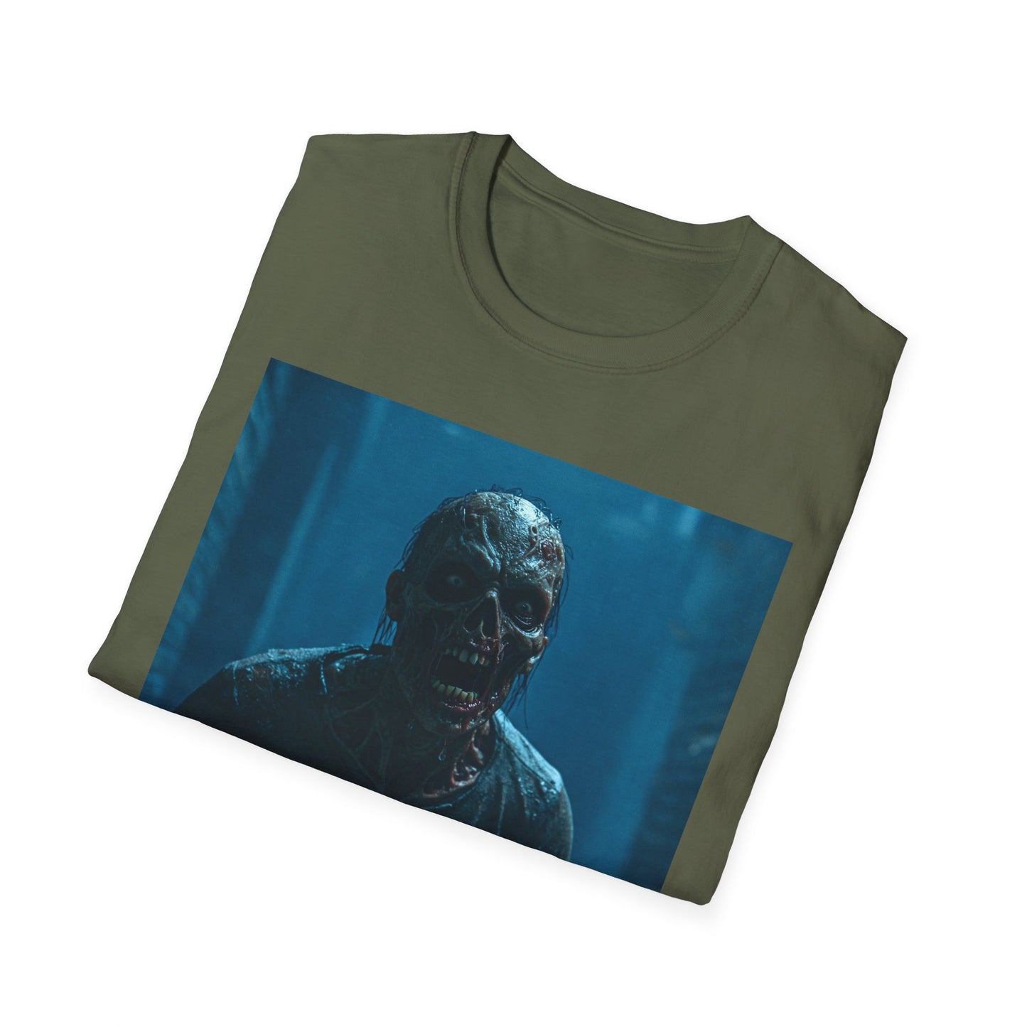 Apocalyptic Portrait Tee, bold, decaying zombie graphic