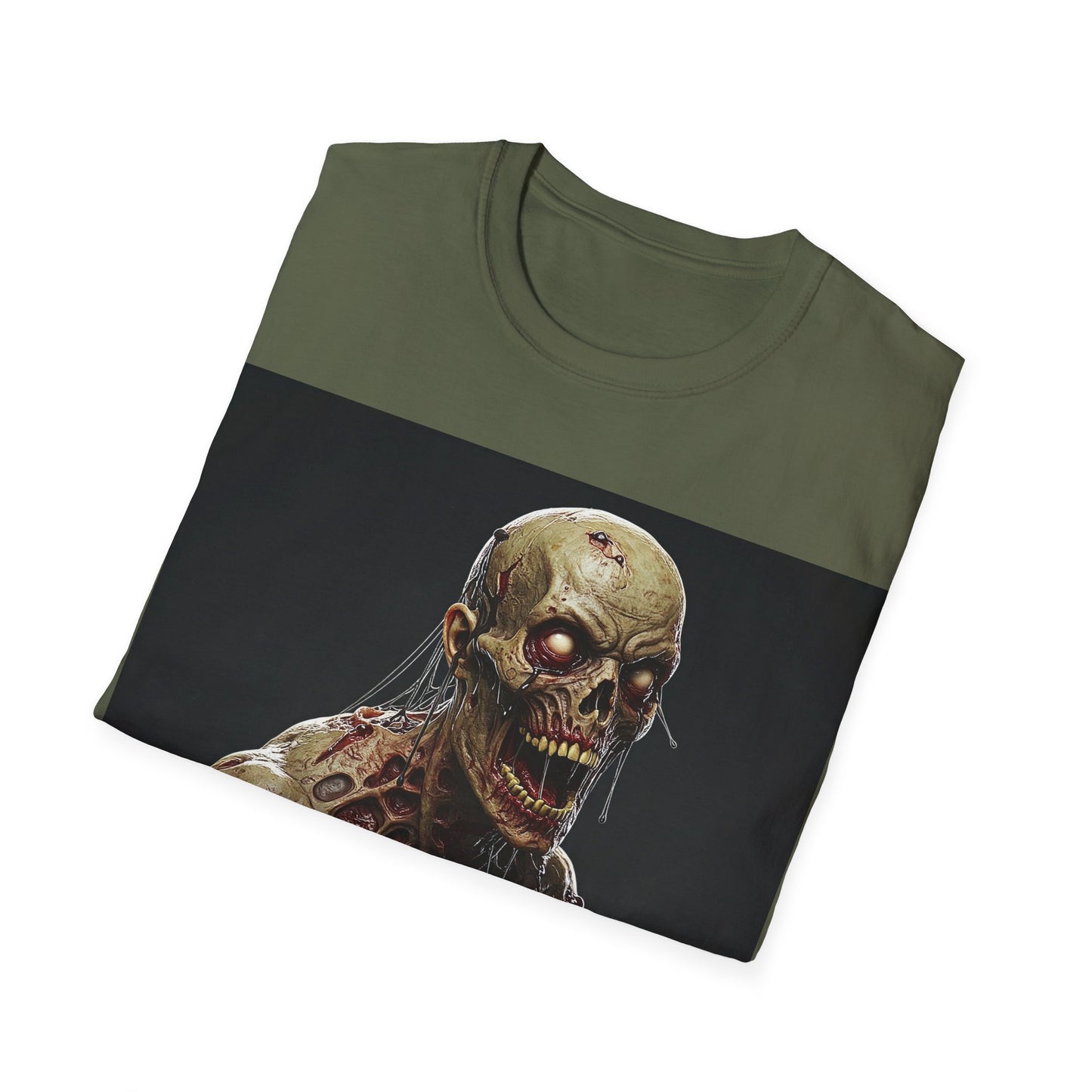 UK - Spooky Skeleton Unisex Softstyle T-Shirt - Perfect for Halloween & Horror Fans