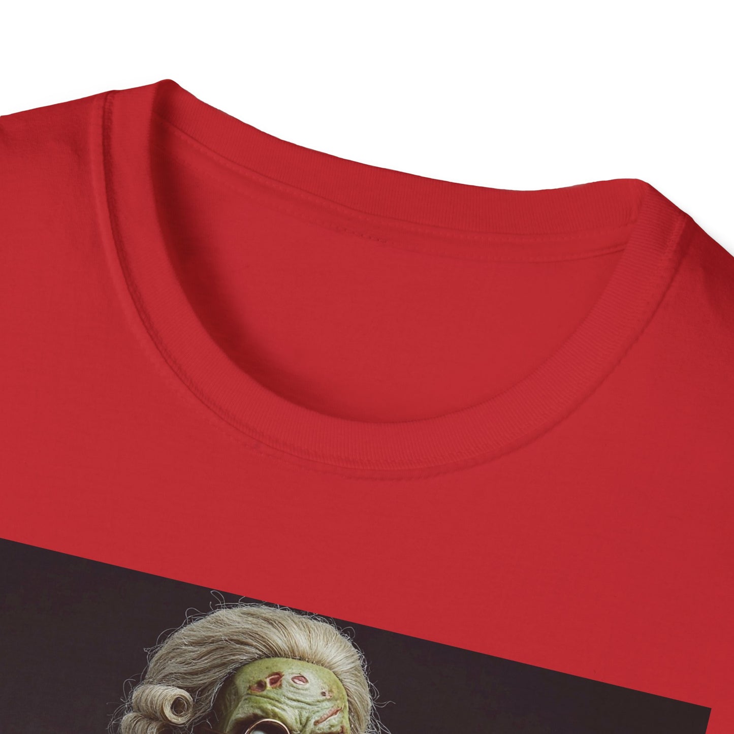 Creepy Zombie Portrait Unisex Softstyle T-Shirt - Perfect for Halloween