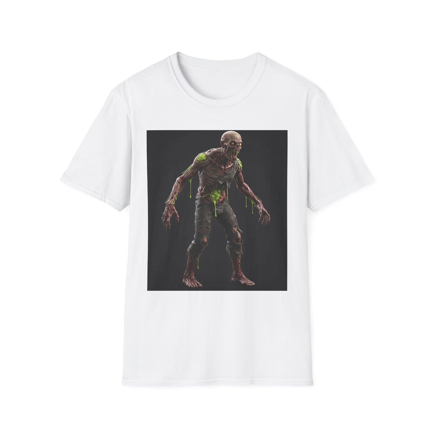 Zombie Graphic Unisex Softstyle T-Shirt - Perfect for Halloween and Horror Fans