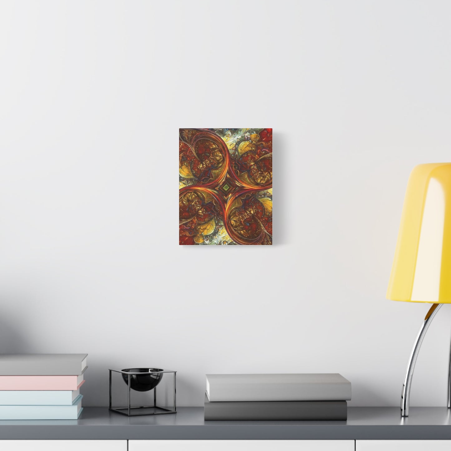 Abstract Art Matte Canvas Wall Decor - Vibrant Fractal Design, Colorful Home Accent
