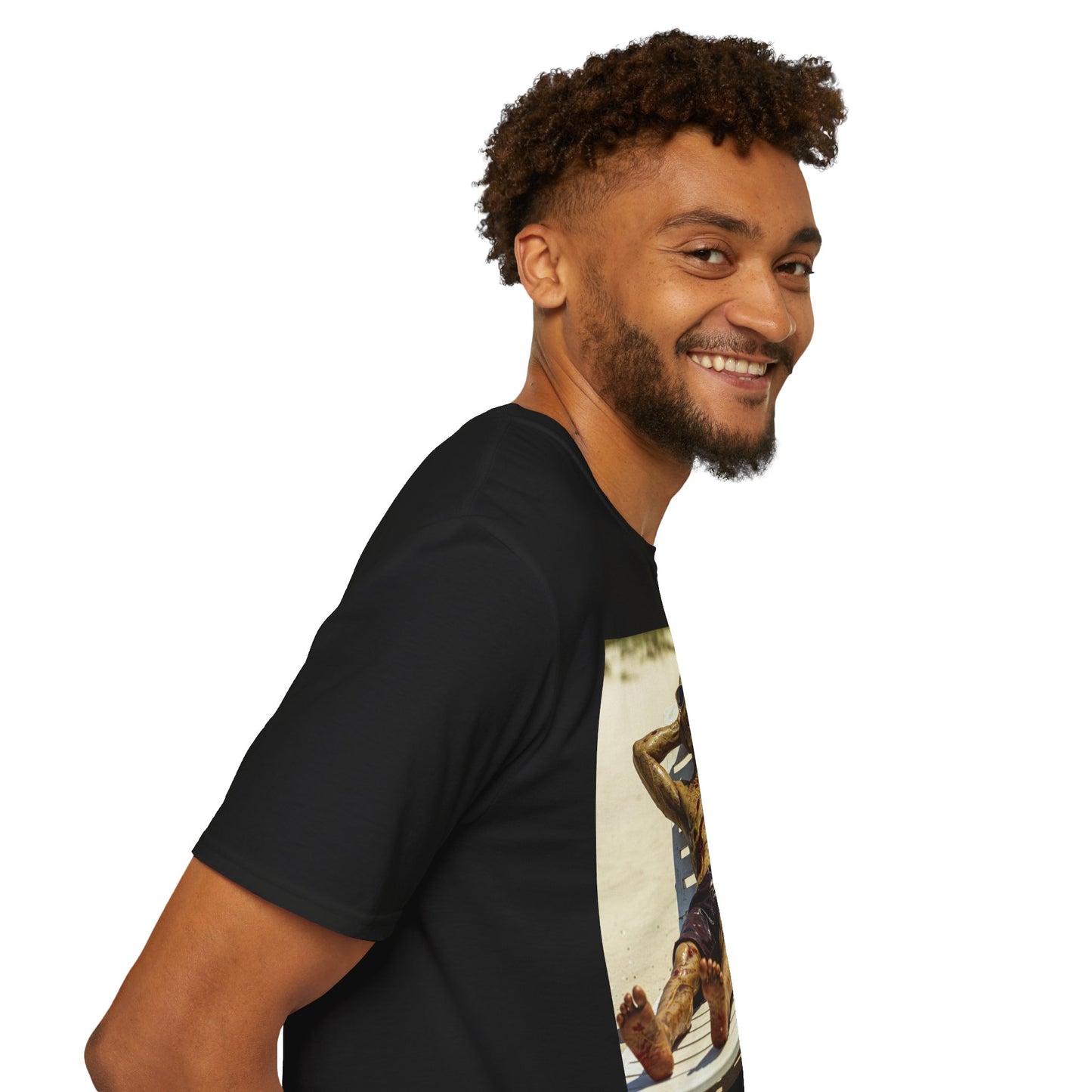 Chillin' Skeleton Unisex Softstyle T-Shirt - Perfect for Halloween & Casual Wear