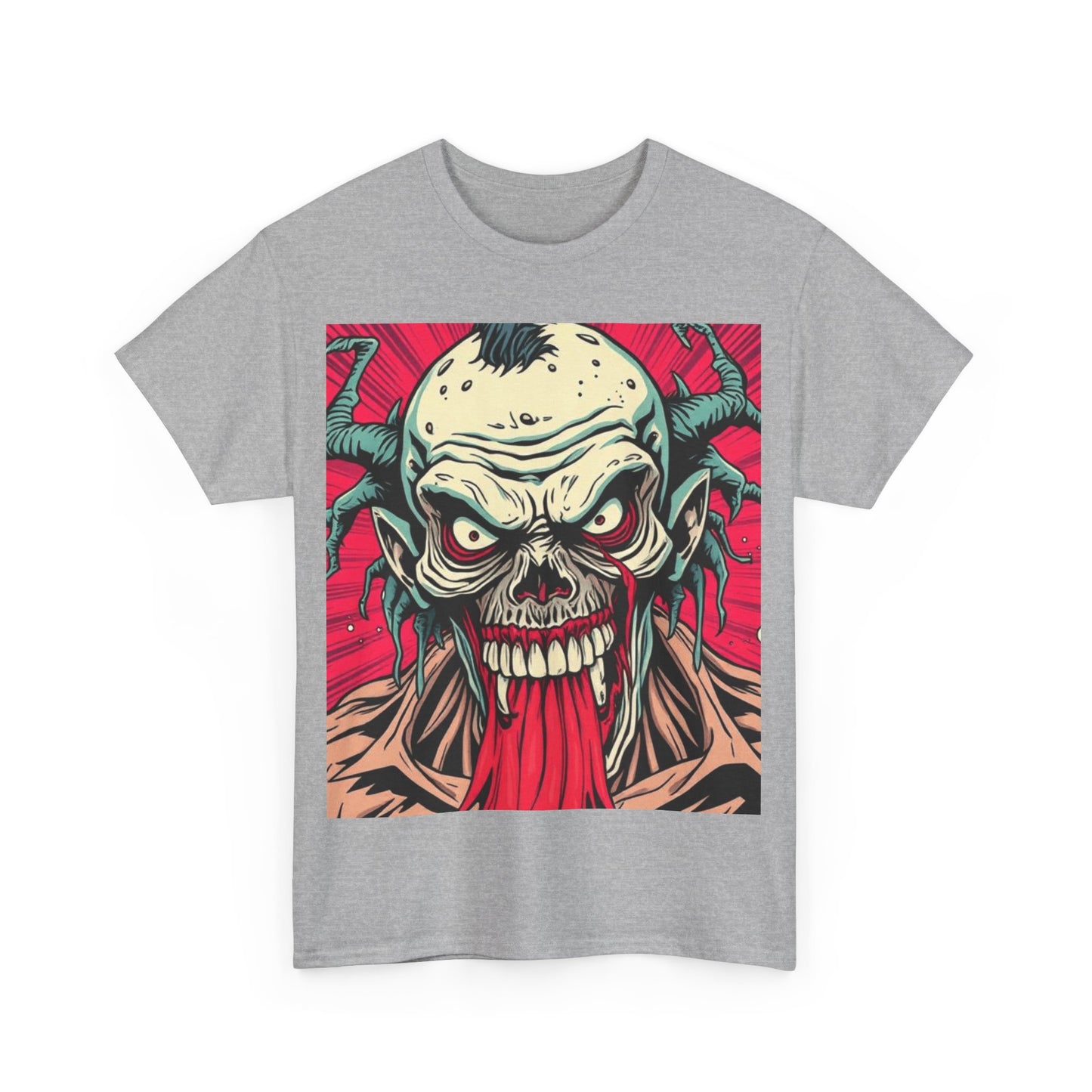 UK - Unisex Heavy Cotton Tee with Bold Skull Graphic - Perfect for Gifting and Casual Wear