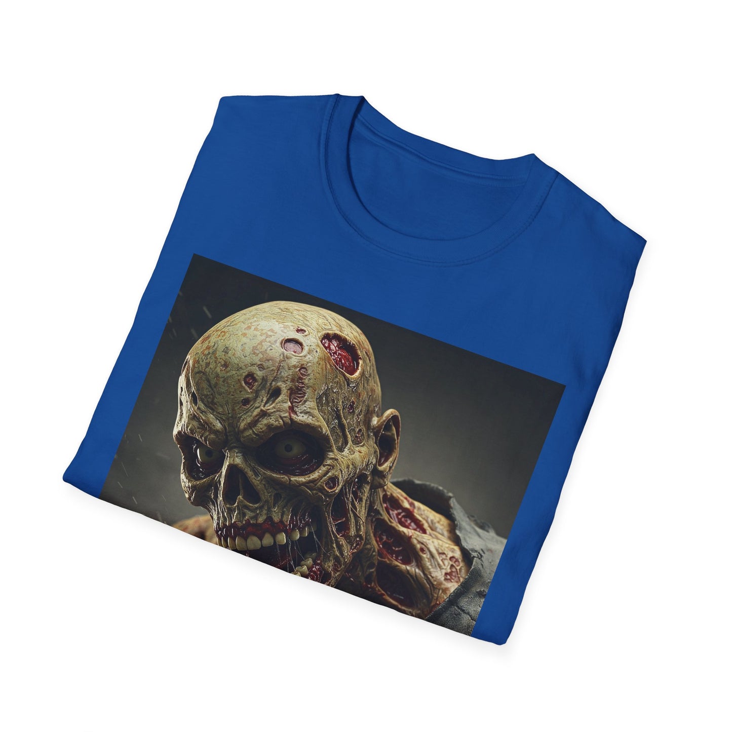 Zombie Skull Unisex Softstyle T-Shirt - Spooky Halloween Tee