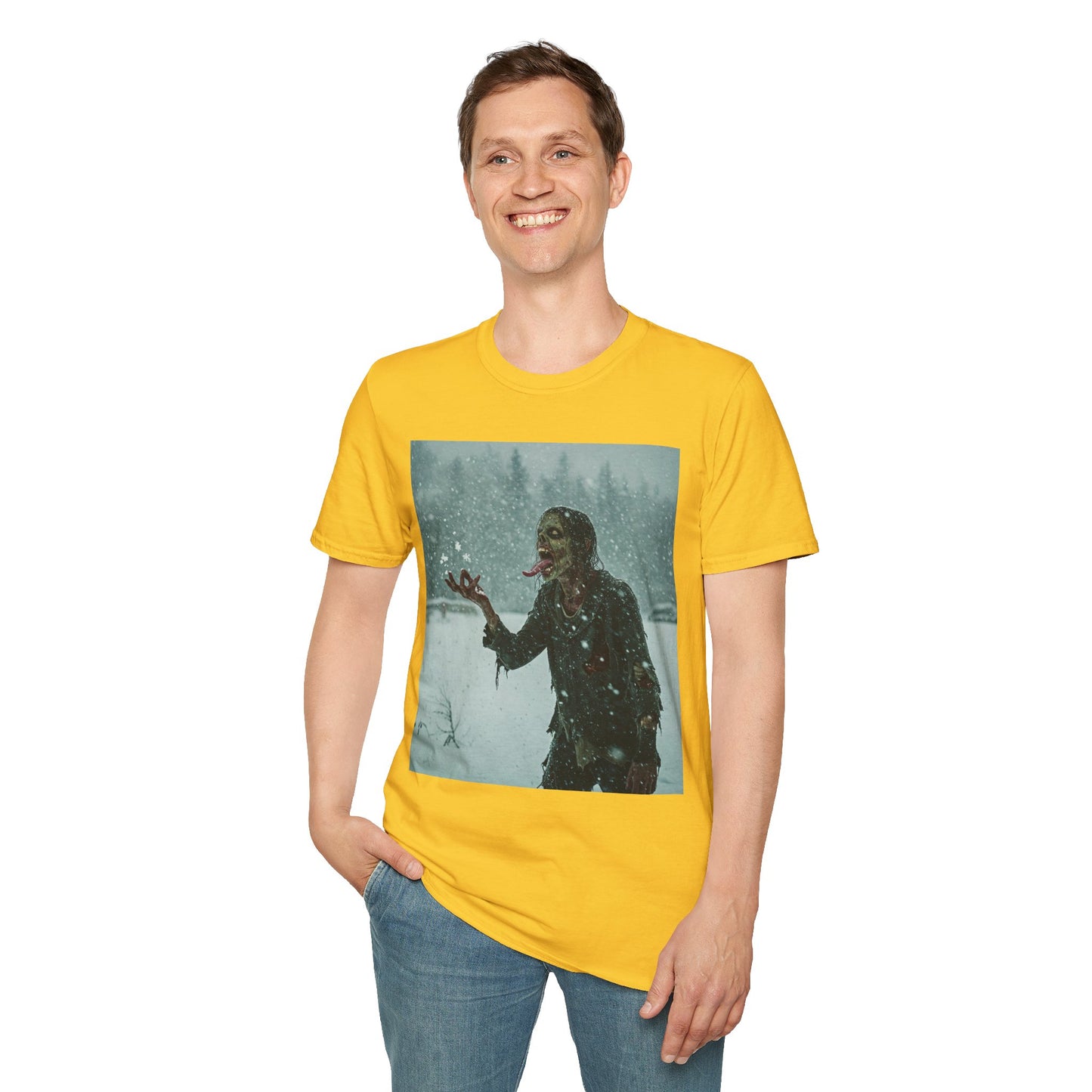 Chilling Horror Graphic Tee - Unisex Softstyle T-Shirt with Spooky Design