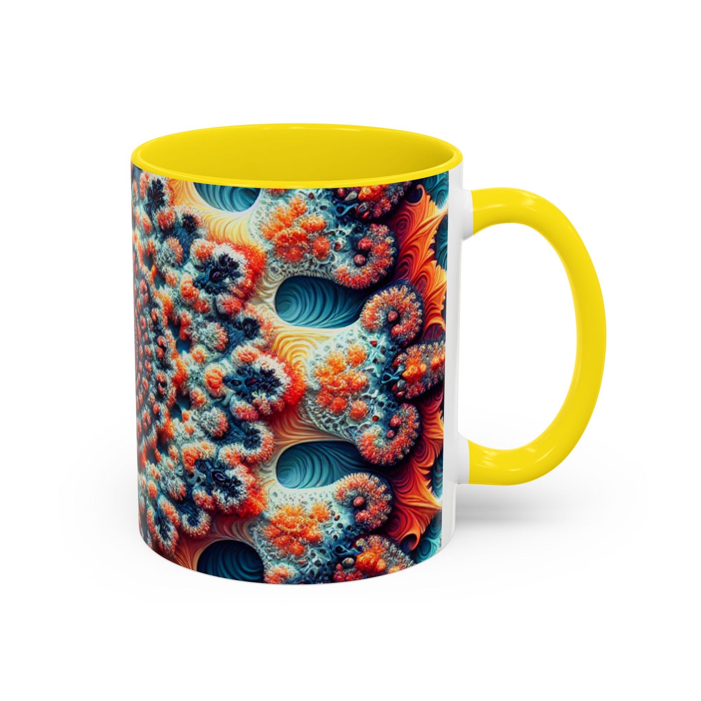 Vibrant Kaleidoscope Accent Coffee Mug - 11oz & 15oz