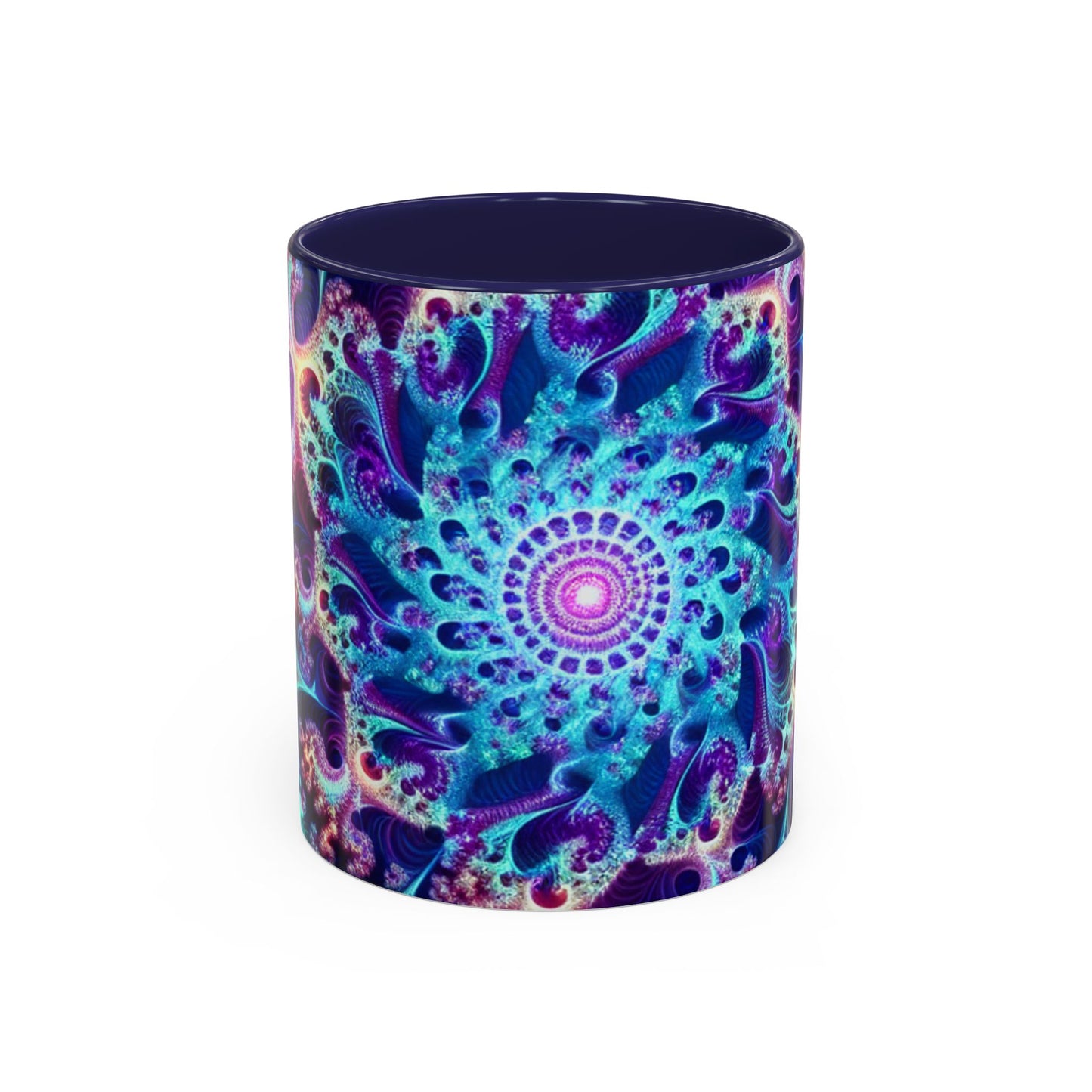 Colorful Spiral Accent Coffee Mug - 11 & 15oz