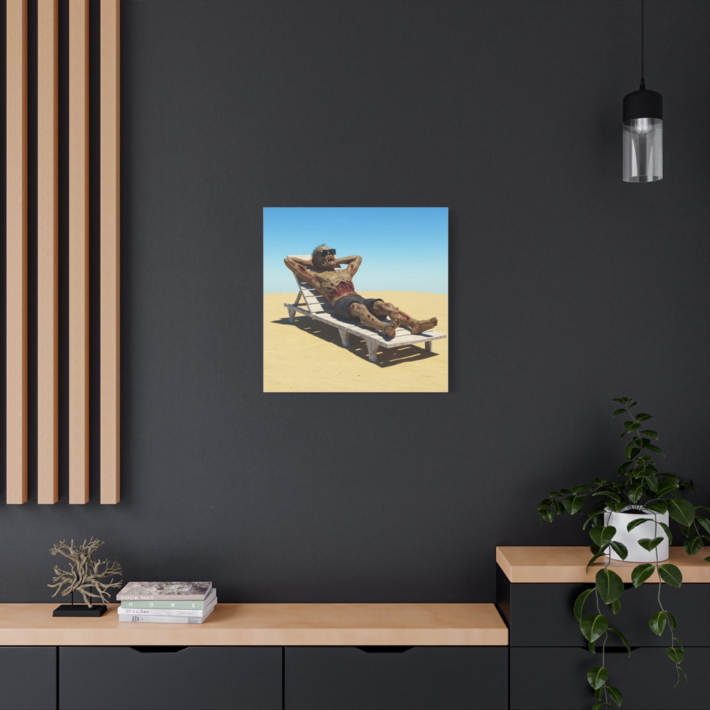 Zombie Beach Bум canvas art - Perfect for Halloween decor and unique gifts