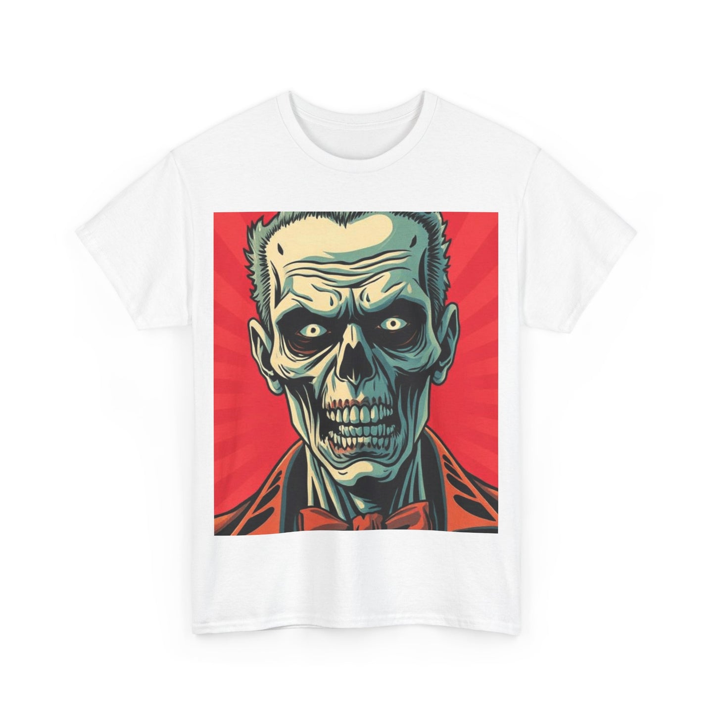 UK - Halloween Skelton Graphic Tee - Unisex Heavy Cotton Shirt