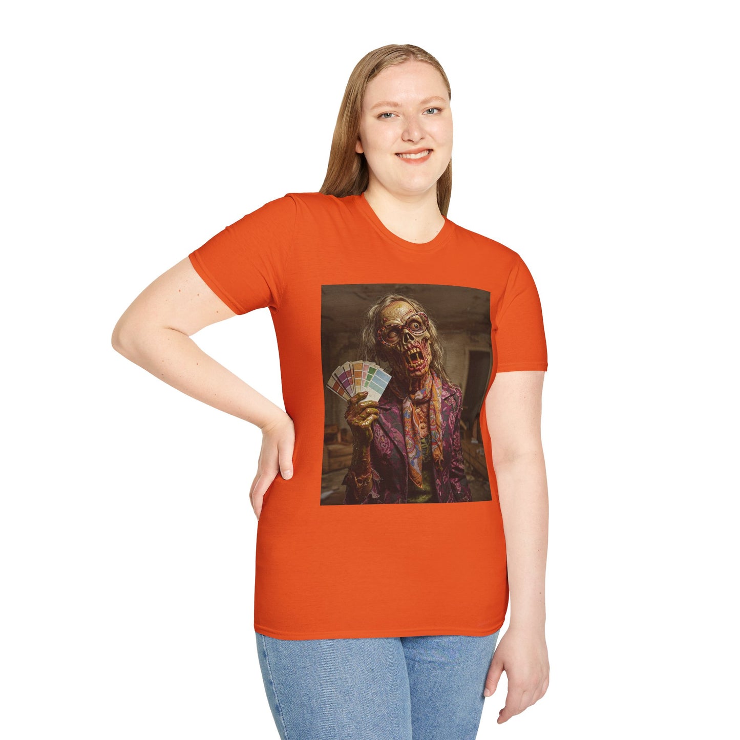 Unisex Softstyle T-Shirt – Retro Skeleton Poker Night Tee